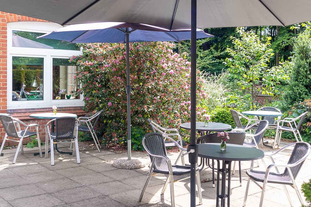 Außenbereich in der Pension Auetal