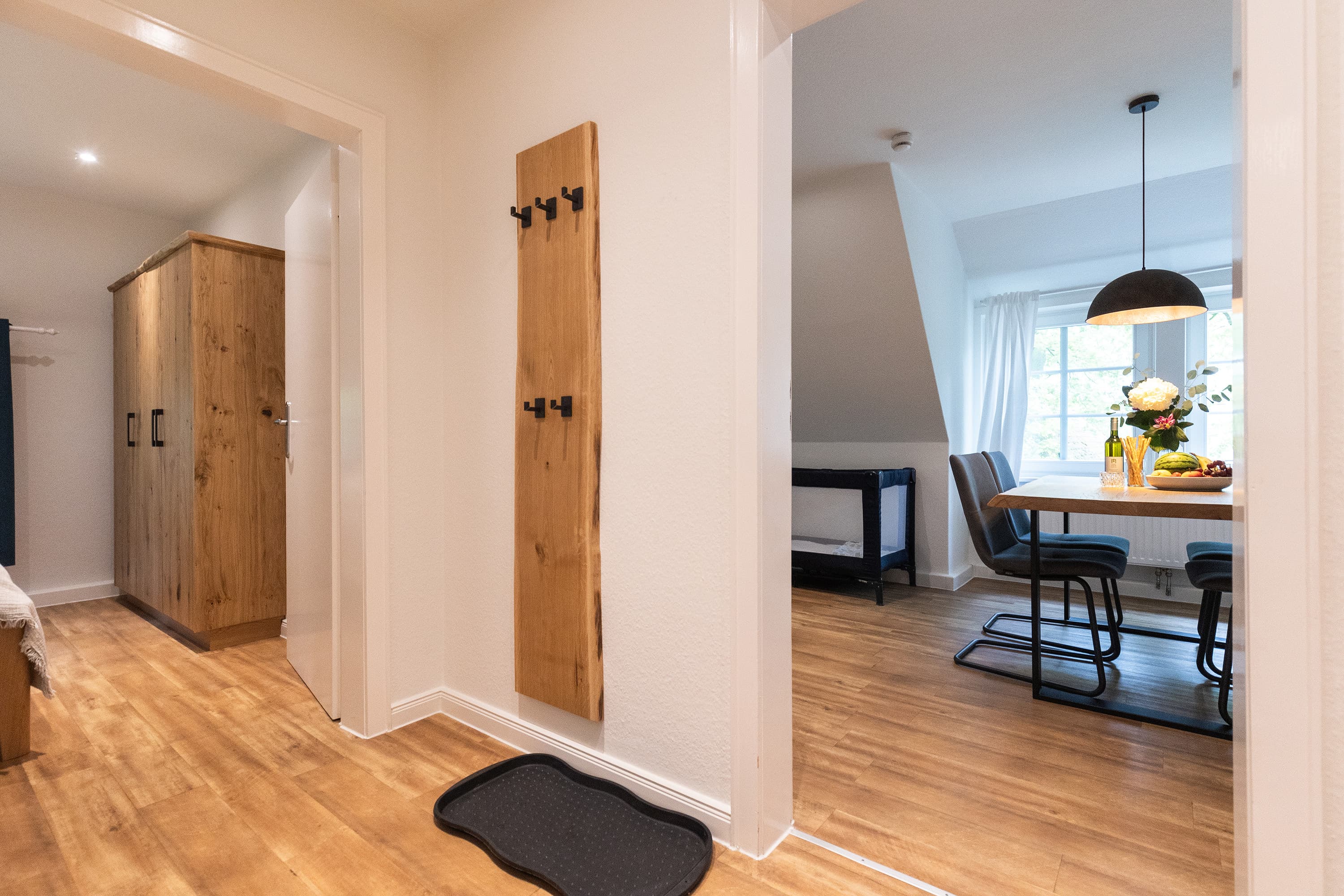 Flur der Ferienwohnung Turmberg auf dem Hof Bockelmann in Bispingen Lüneburger Heide