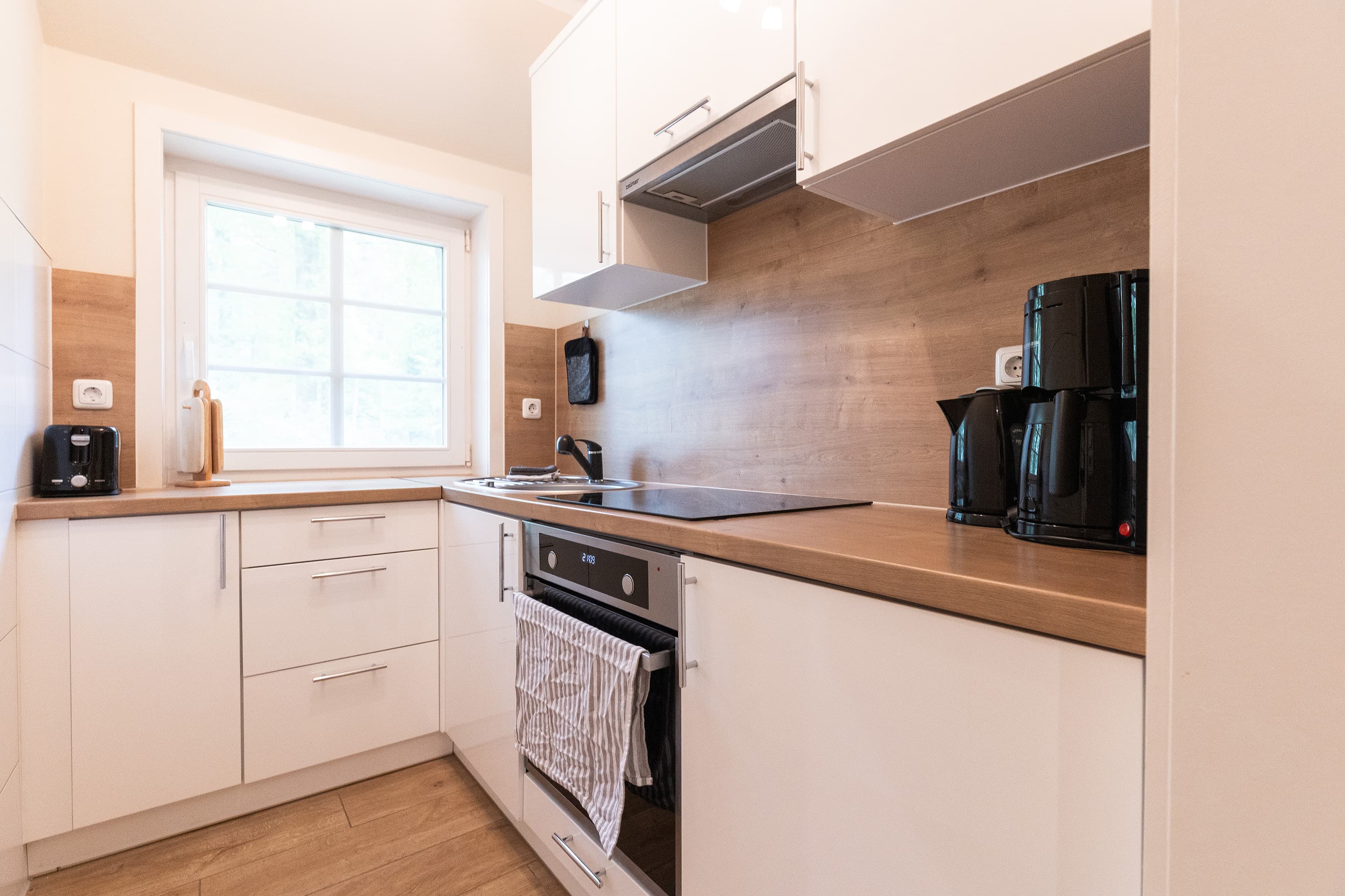 Küche in der Ferienwohnung Turmberg auf dem Hof Bockelmann in Bispingen Lüneburger Heide