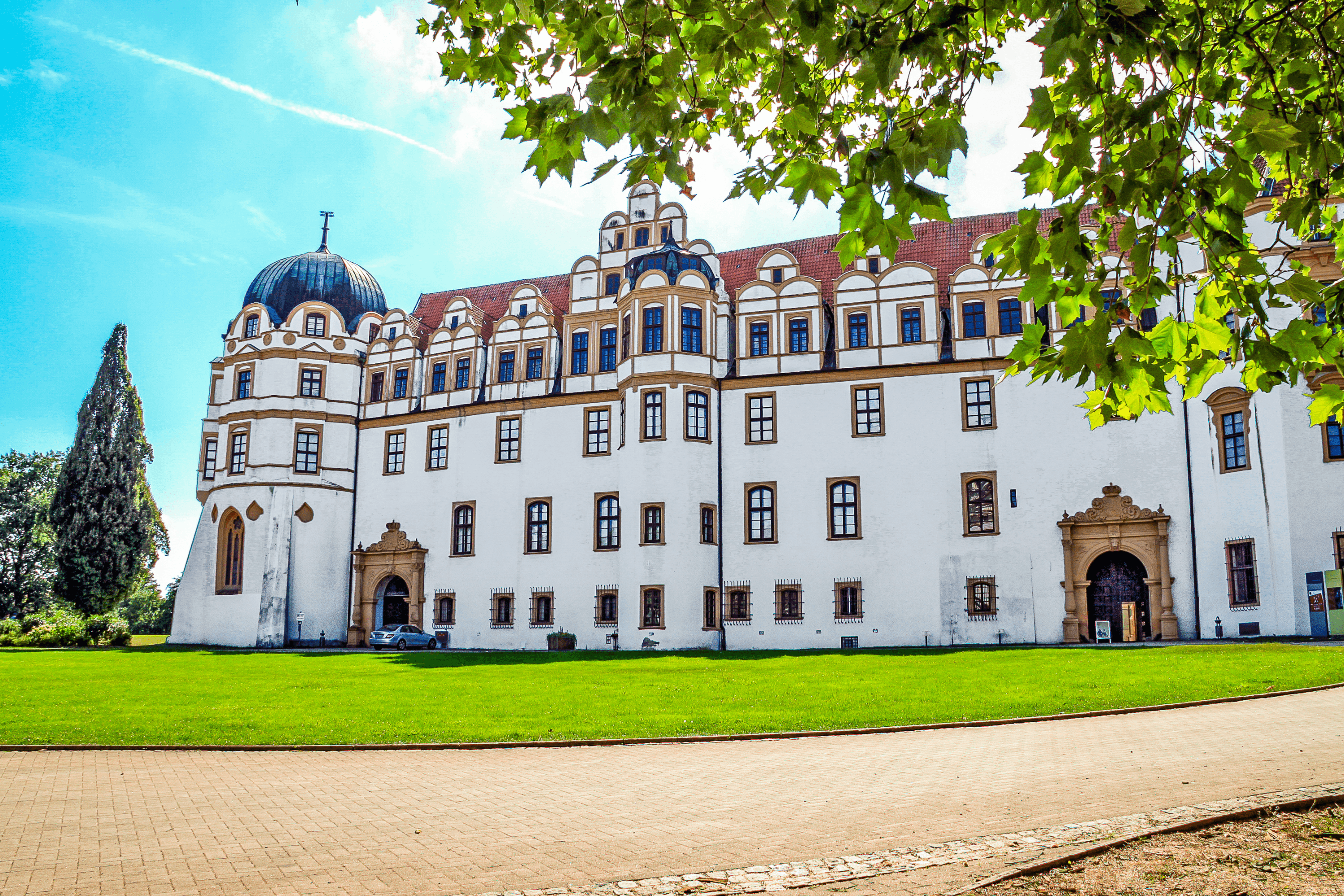 Blick auf das Schloss Celle von der Innenstadt