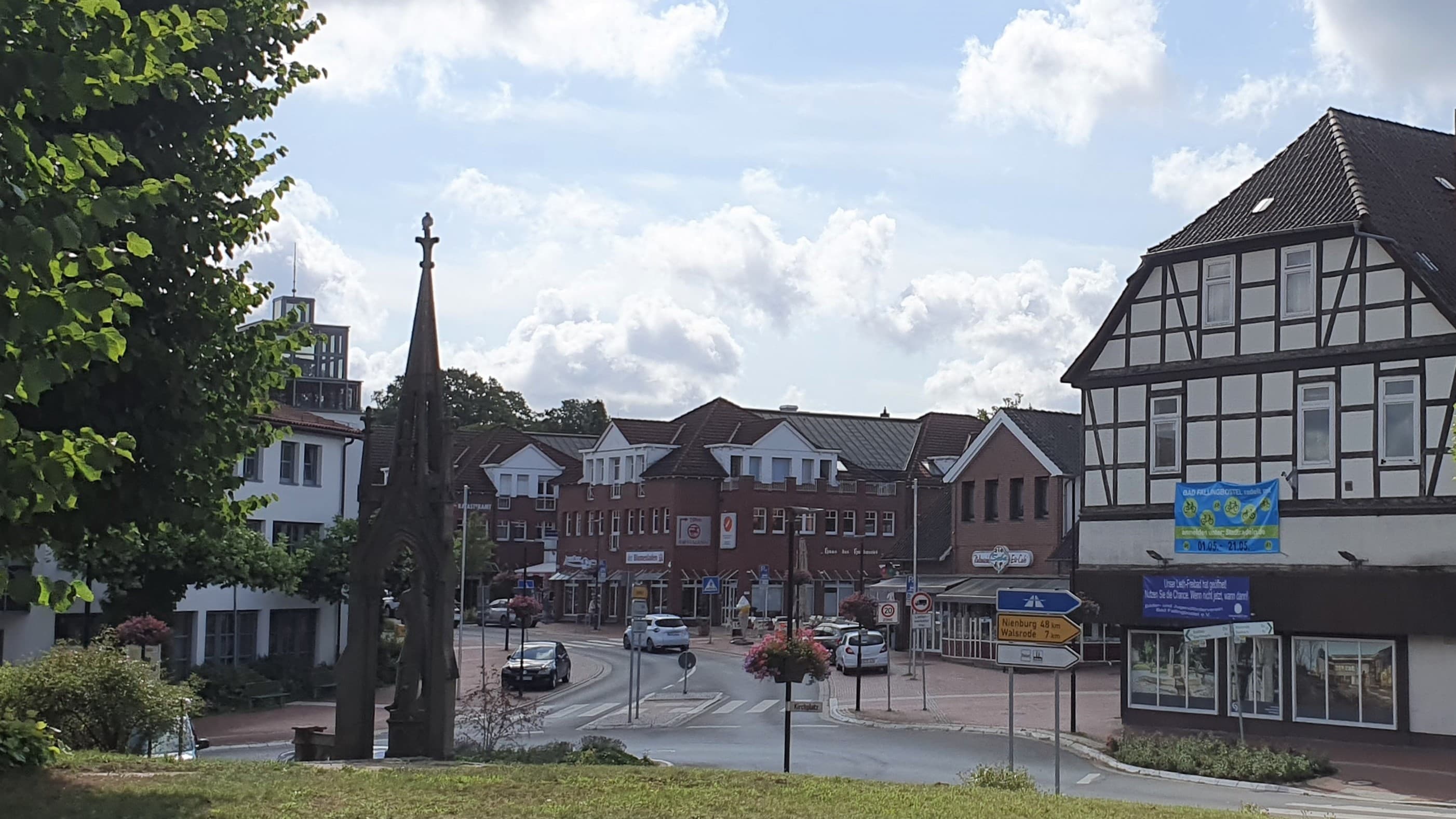 Aussicht vom Kirchberg in die Ortsmitte von Bad Fallingbostel