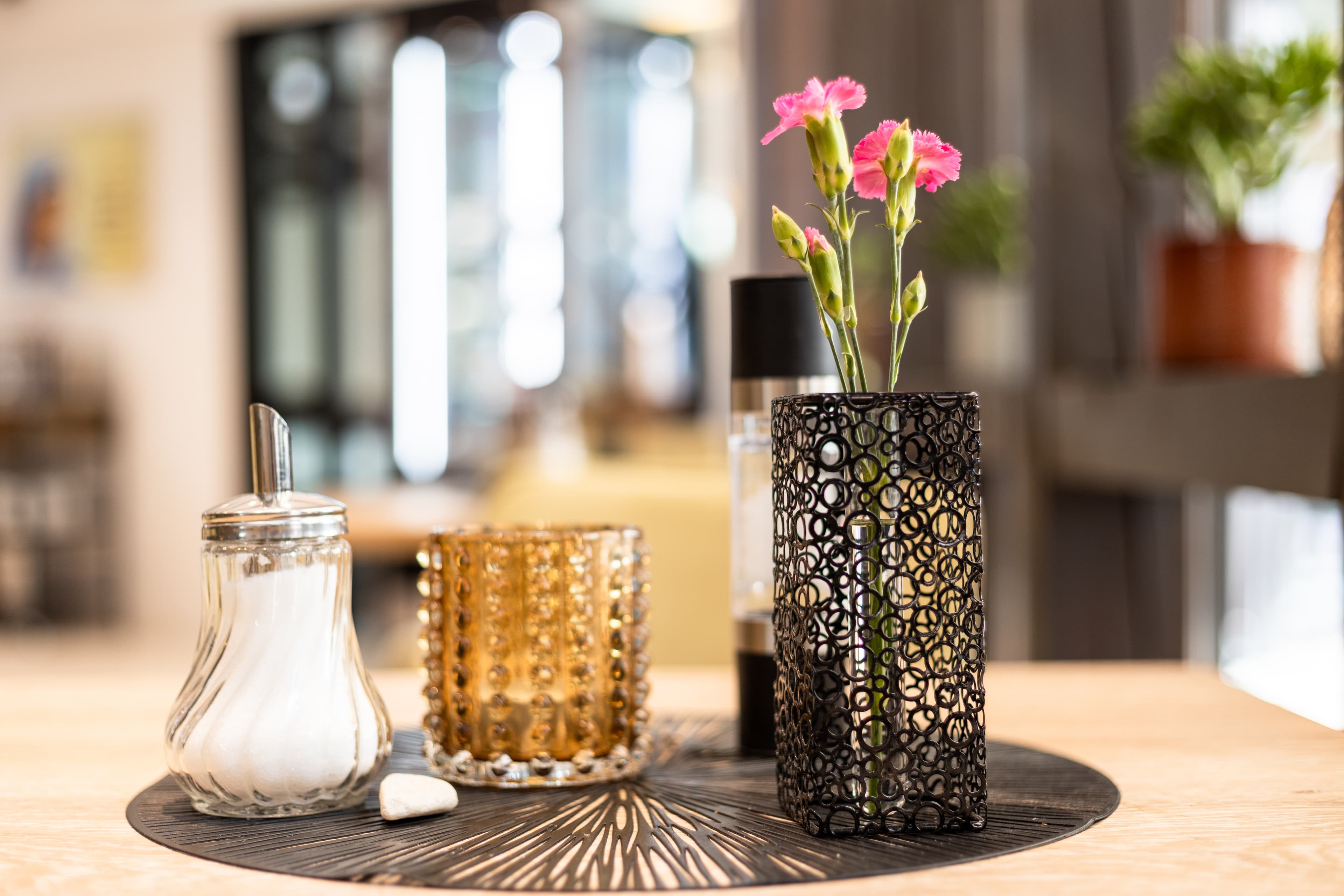 Tischdekoration im Restaurant Ludwig-Harms-Haus Hermannsburg