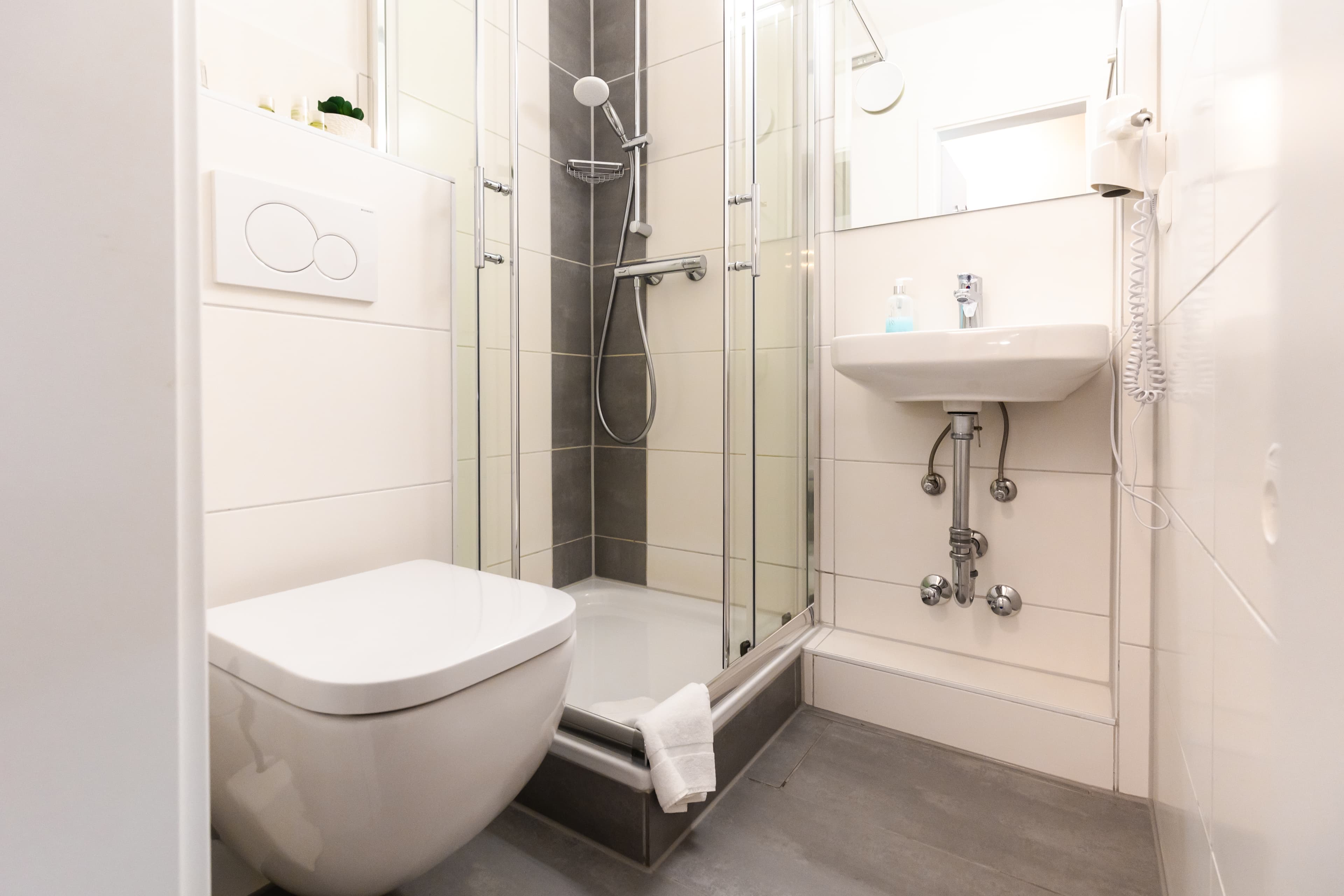 Badezimmer im Ludwig-Harms-Haus Hotel & Restaurant Hermannsburg