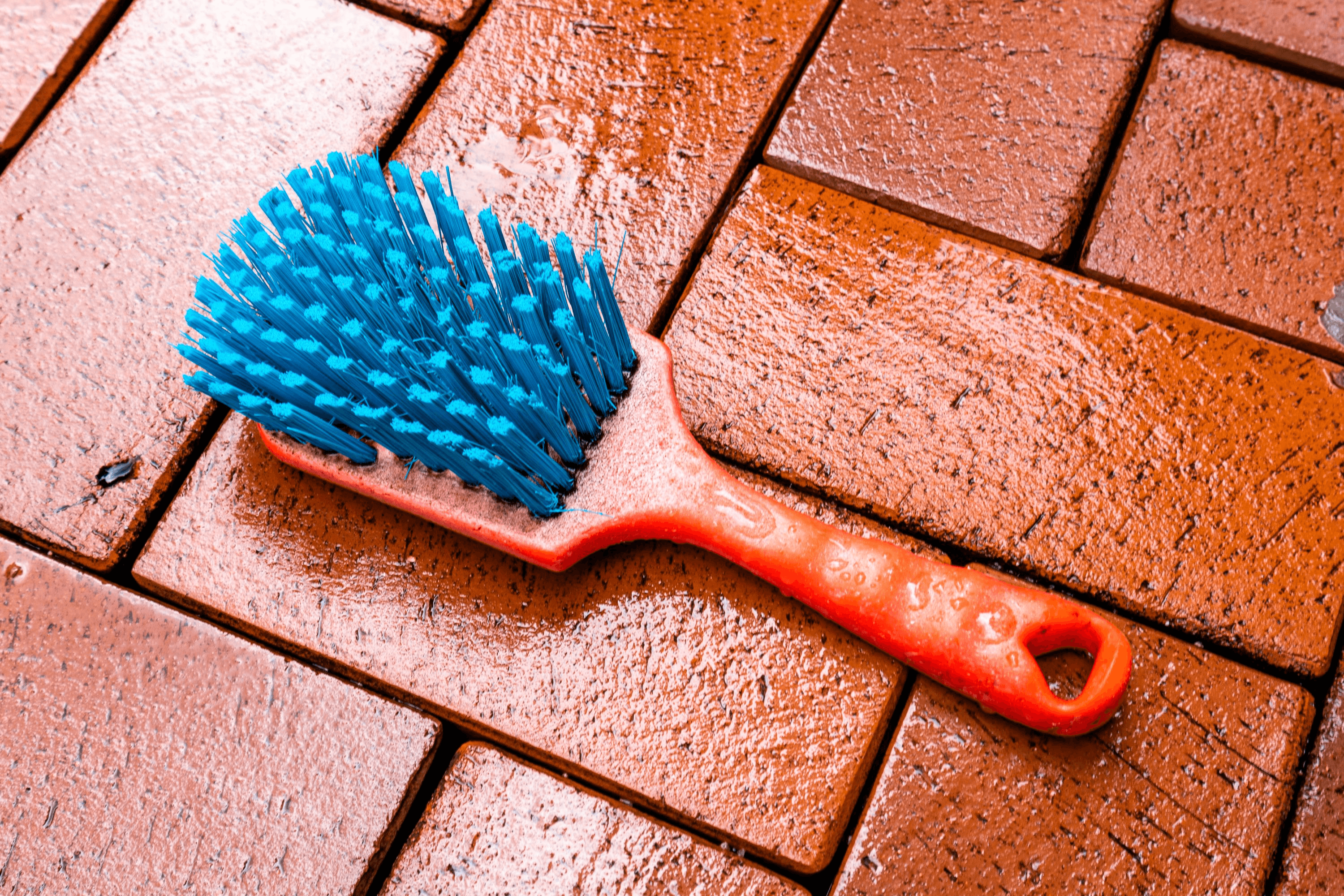 für saubere füsse steht eine Reinigungsbürste im Barfußpark Egestorf zur verfügung