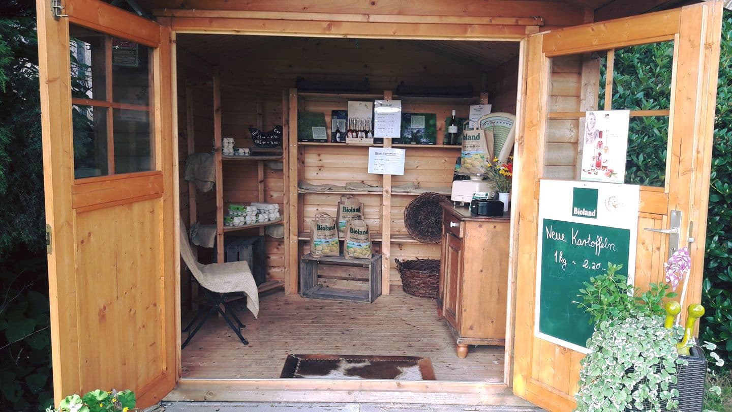 Hütte des Hofladen Biohof Winterhoff