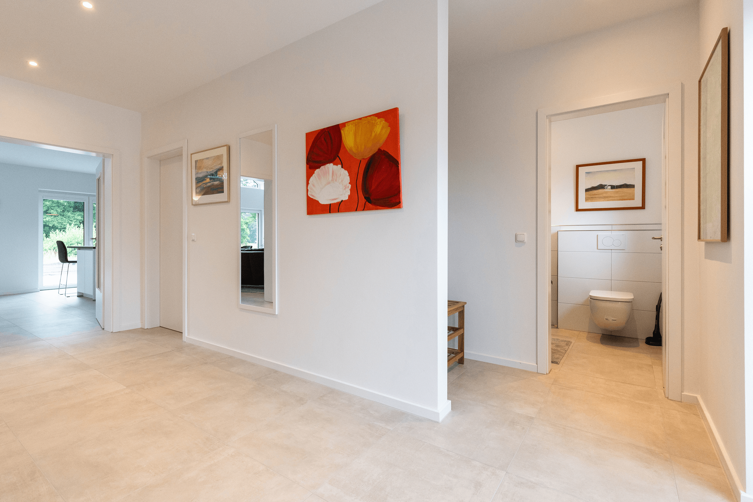 Eingang ins ferienhaus wiesenblume mit 3 schlafzimmern in der lüneburger heide