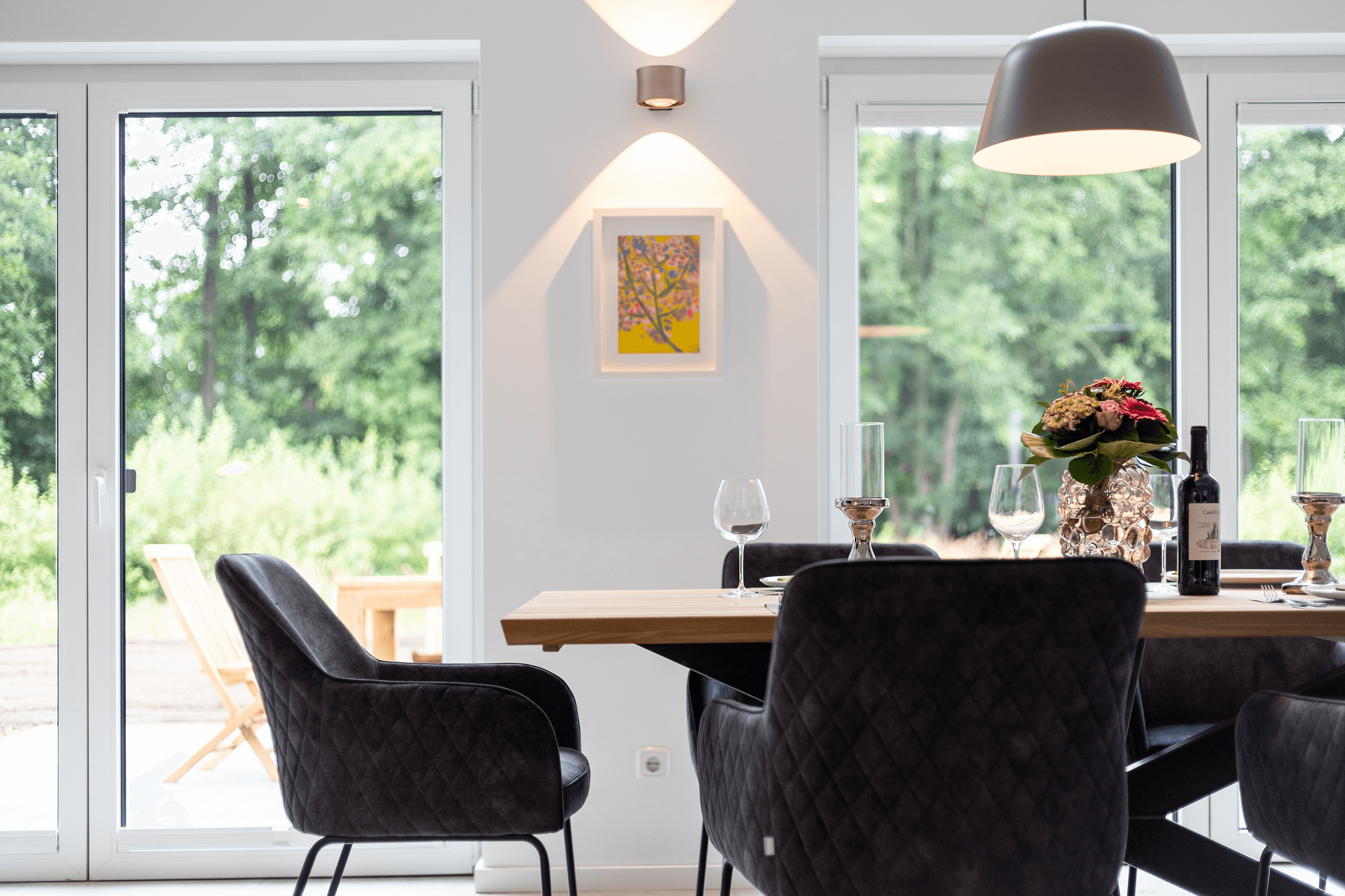 ferienhaus wiesenblume mit 3 schlafzimmern und großem esstisch für 6 personen