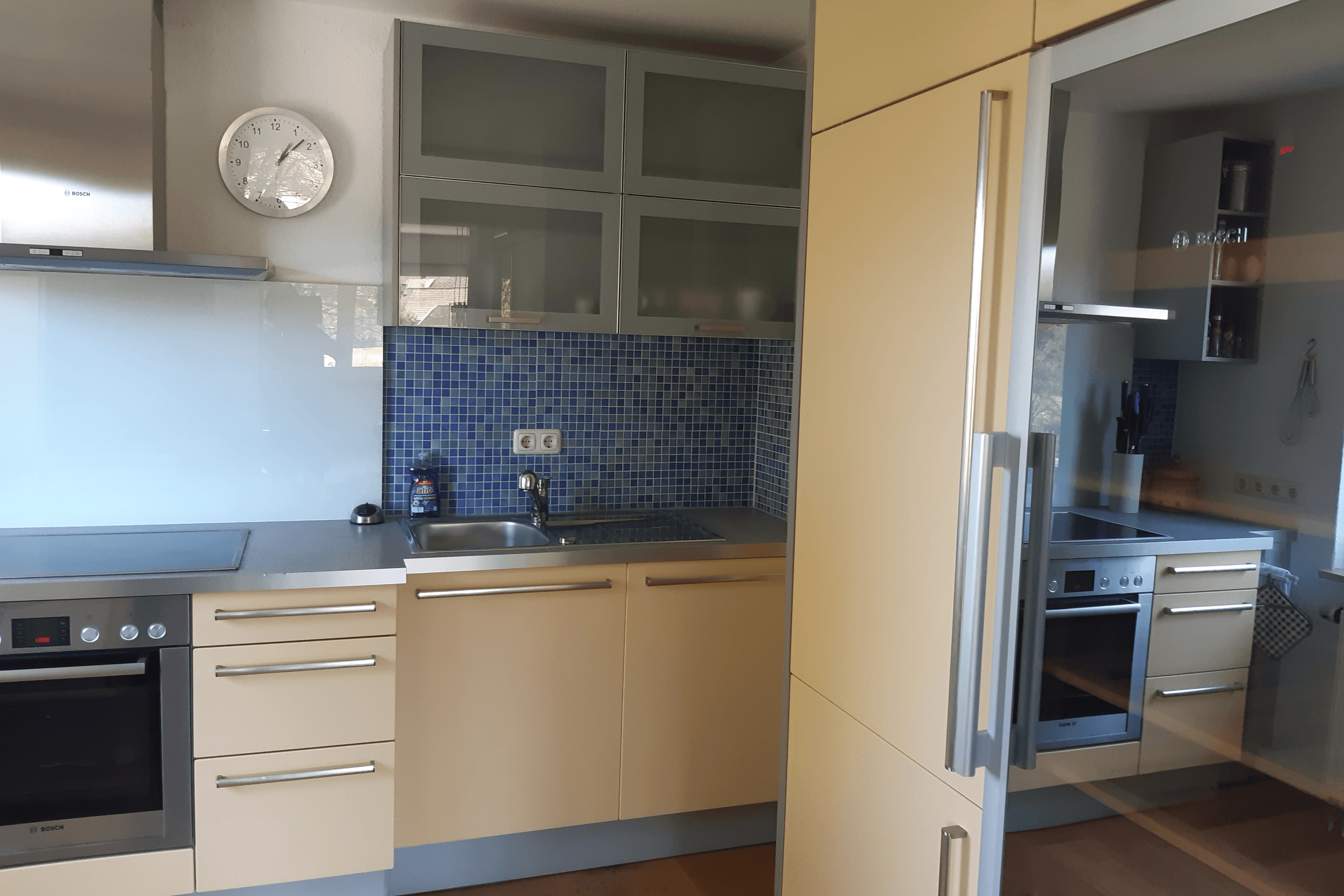 Küche in der Ferienwohnung Am Mühlenbach Bergen