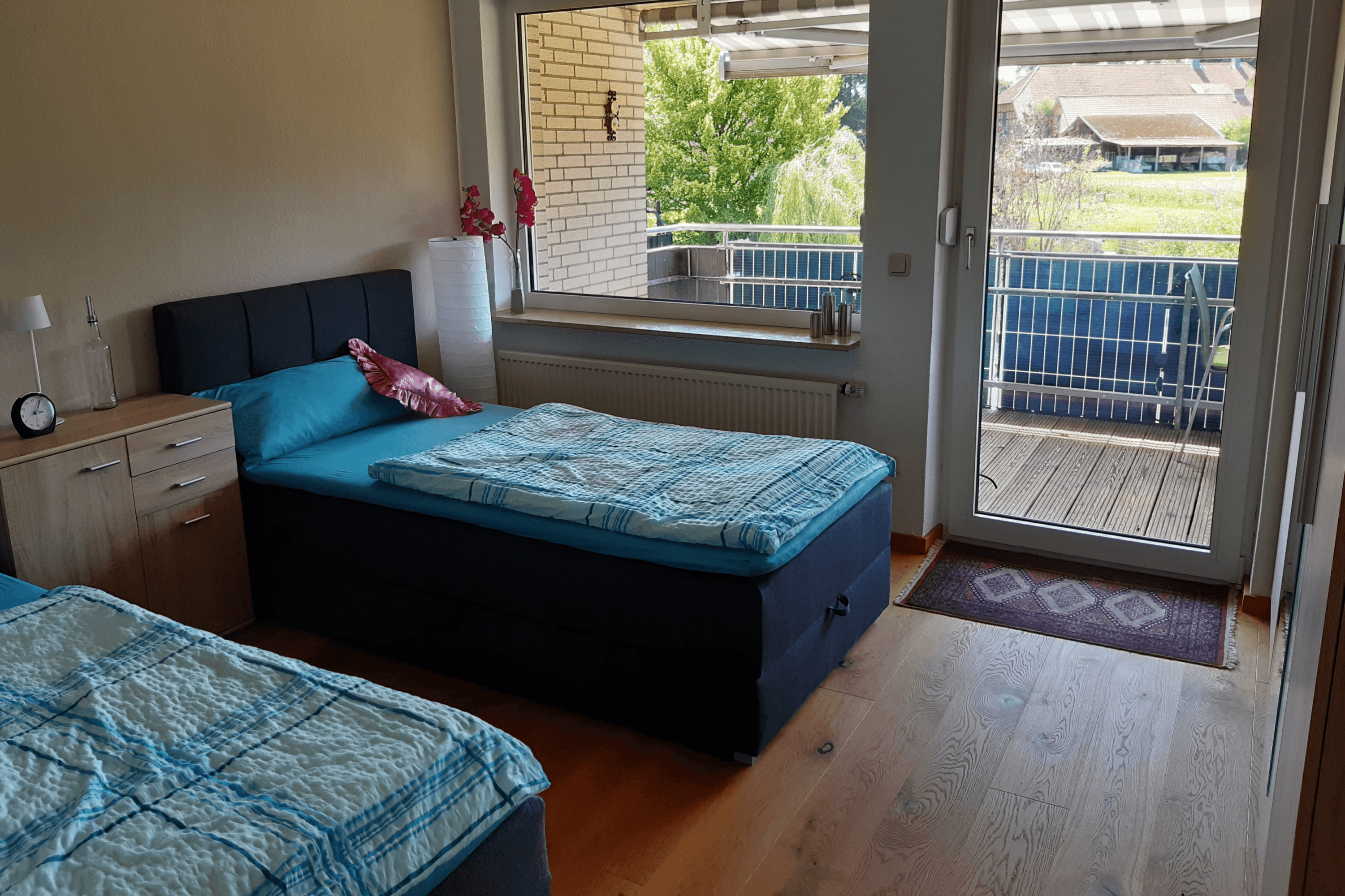 Schlafzimmer in der Ferienwohnung Am Mühlenbach Bergen