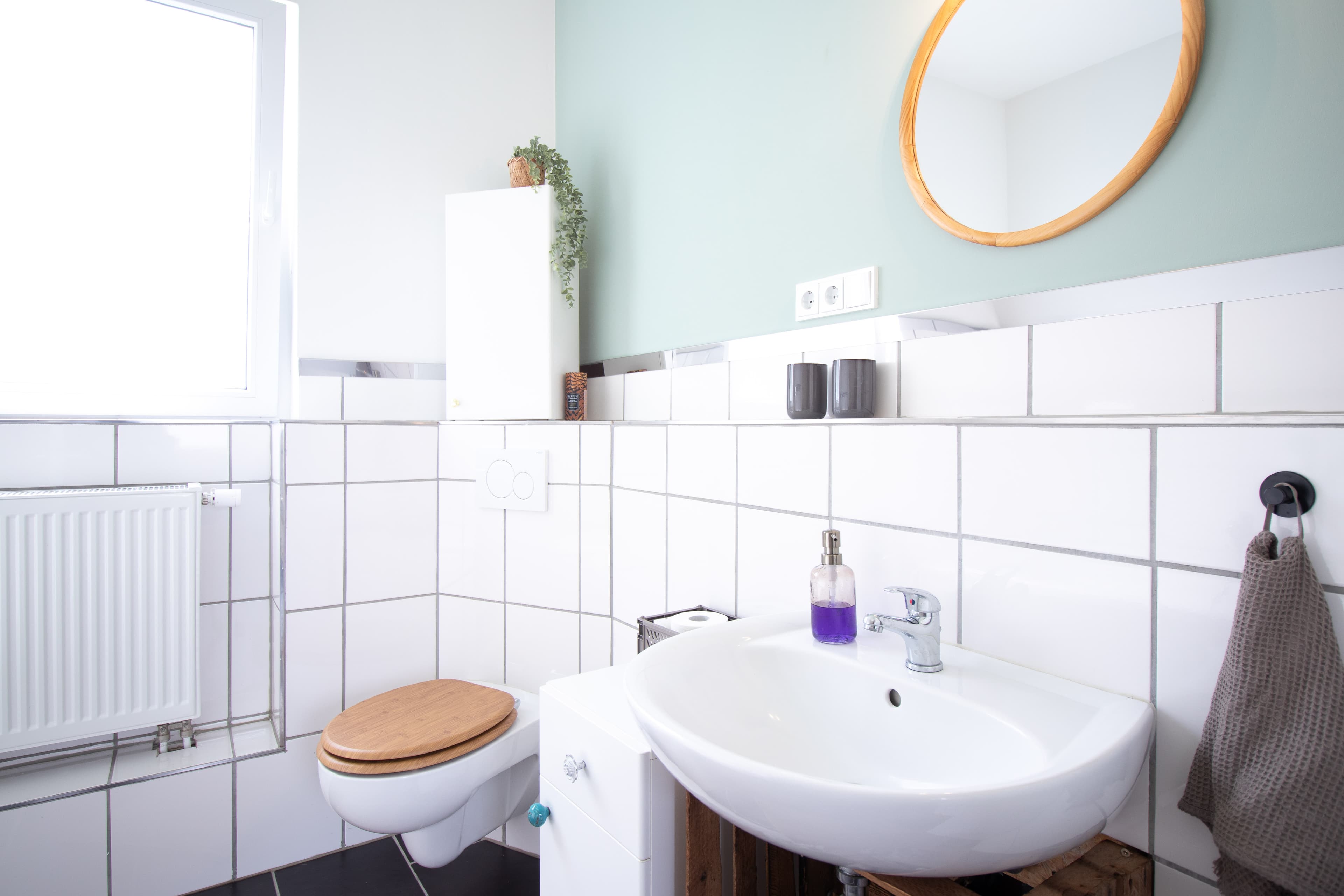 Waschbereich in der Ferienwohnung Stellah in der Lüneburger Heide