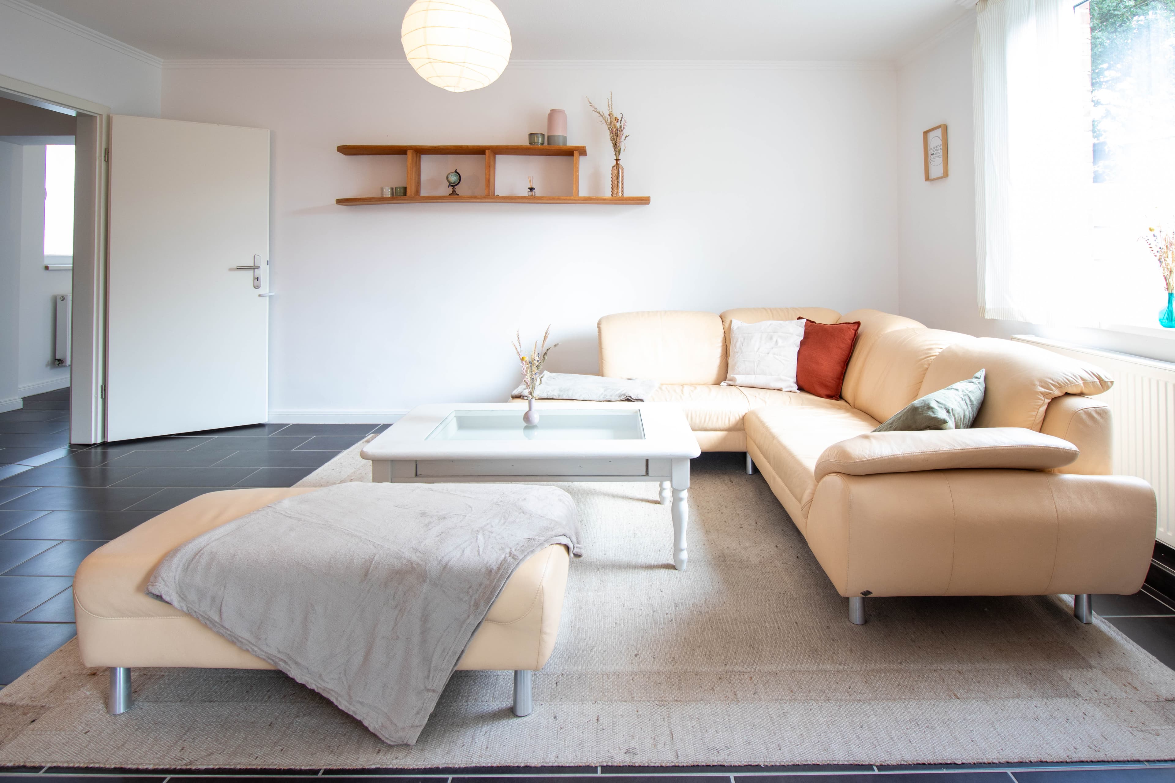 Wohnzimmer in der Ferienwohnung Stellah in der Lüneburger Heide