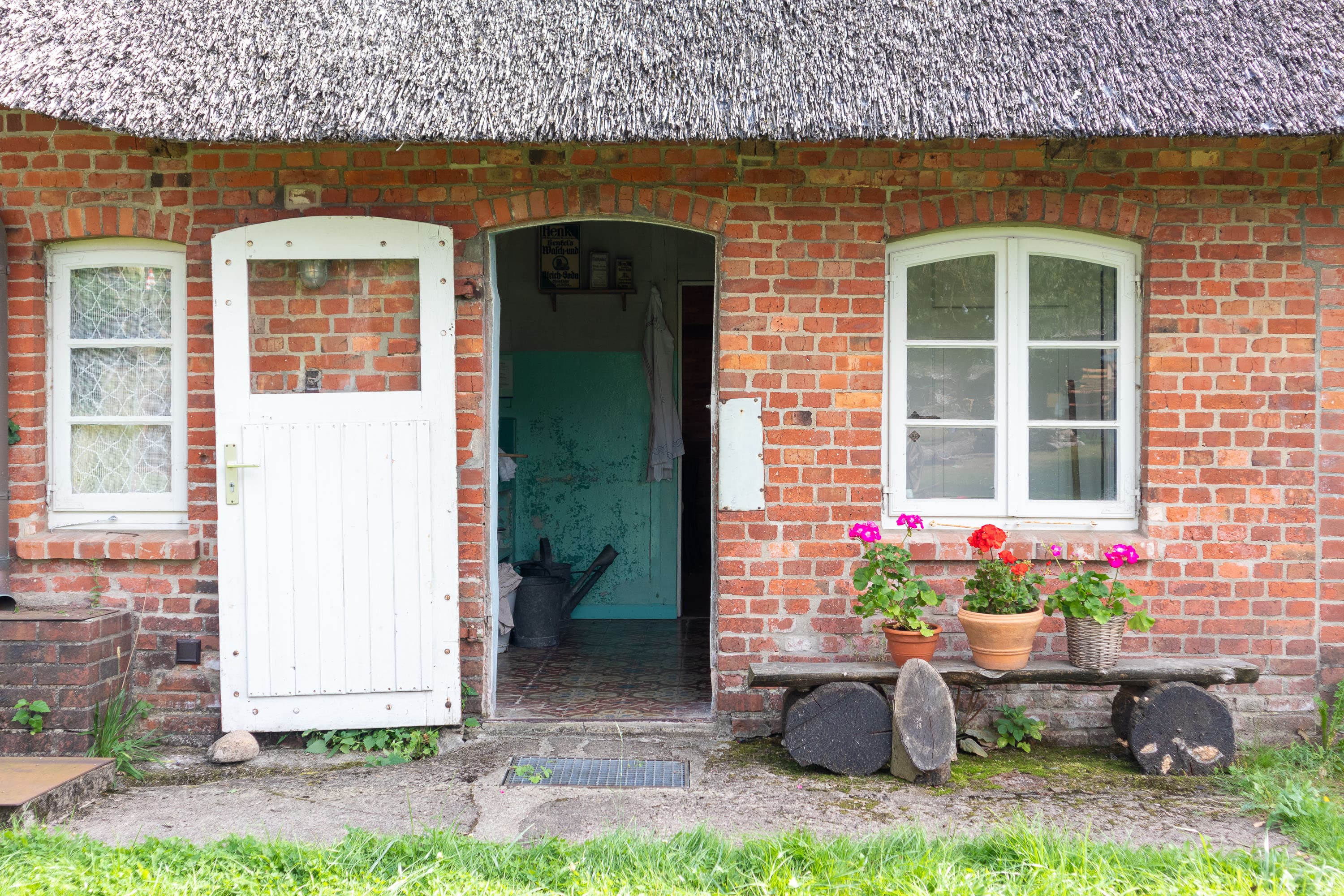 Hintereingang zum alten Wohnhaus der Stellmacher-Familie in der Museumsstellmacherei Langenrehm