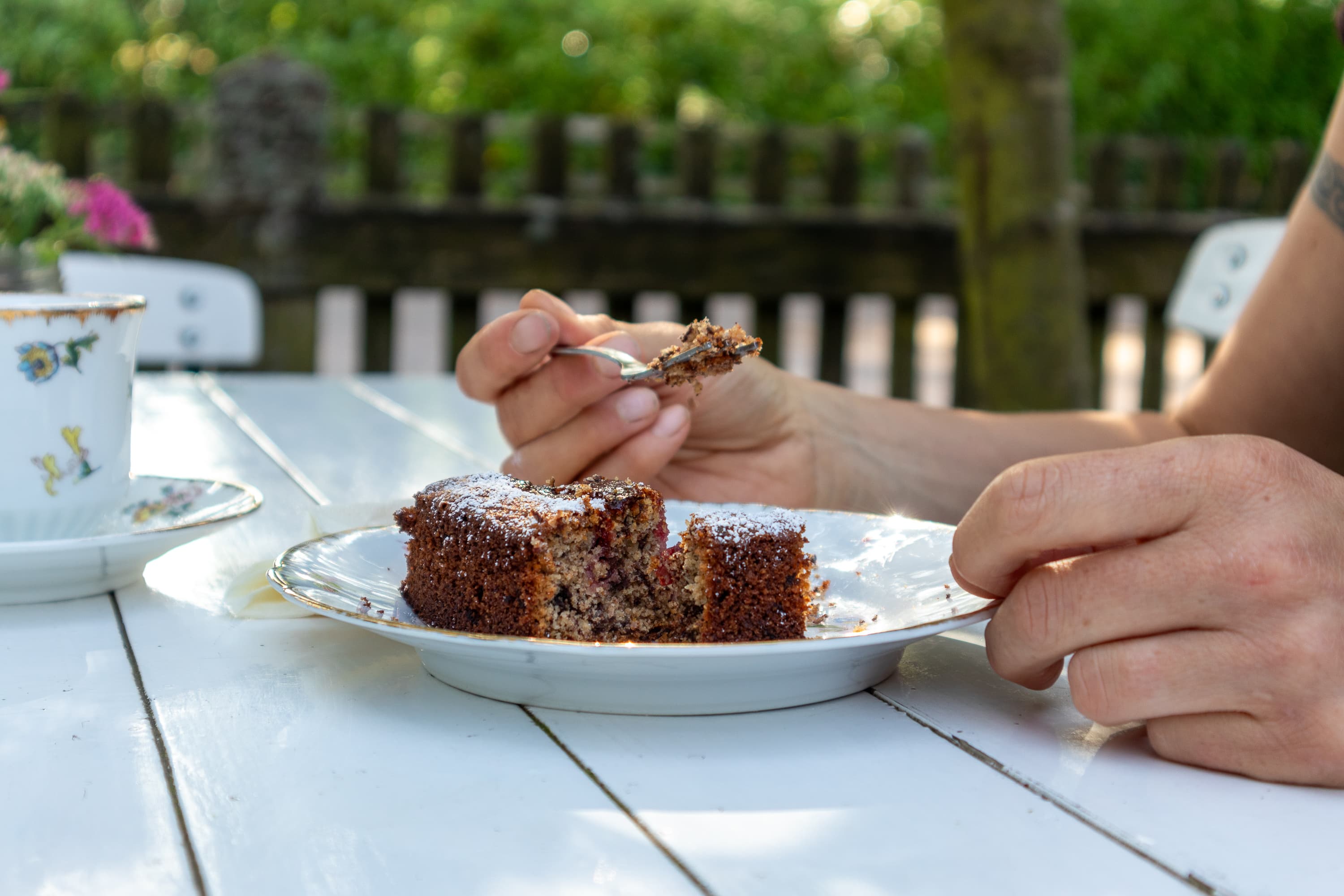 Buchweizenkuchen im Café Peters in der Museumsstellmacherei Langenrehm