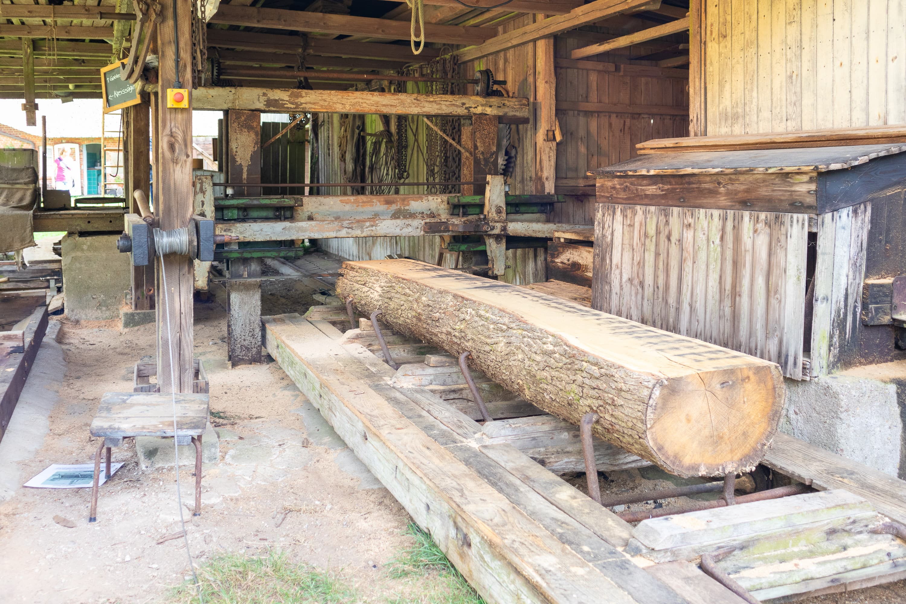 Sägewerk der Museumsstellmacherei Langenrehm