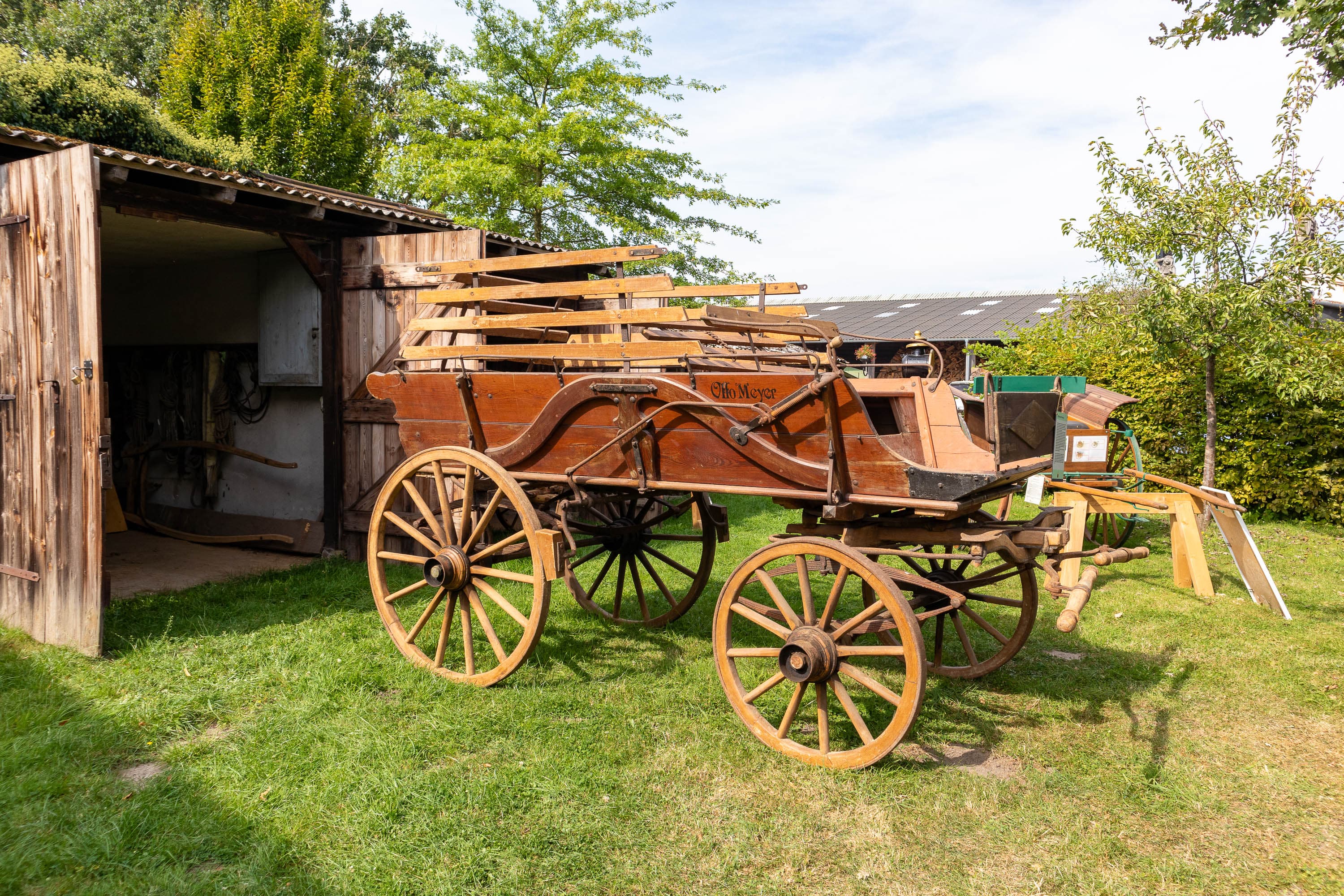 Wilhelmsburger Federwagen in der Museumsstellmacherei Langenrehm