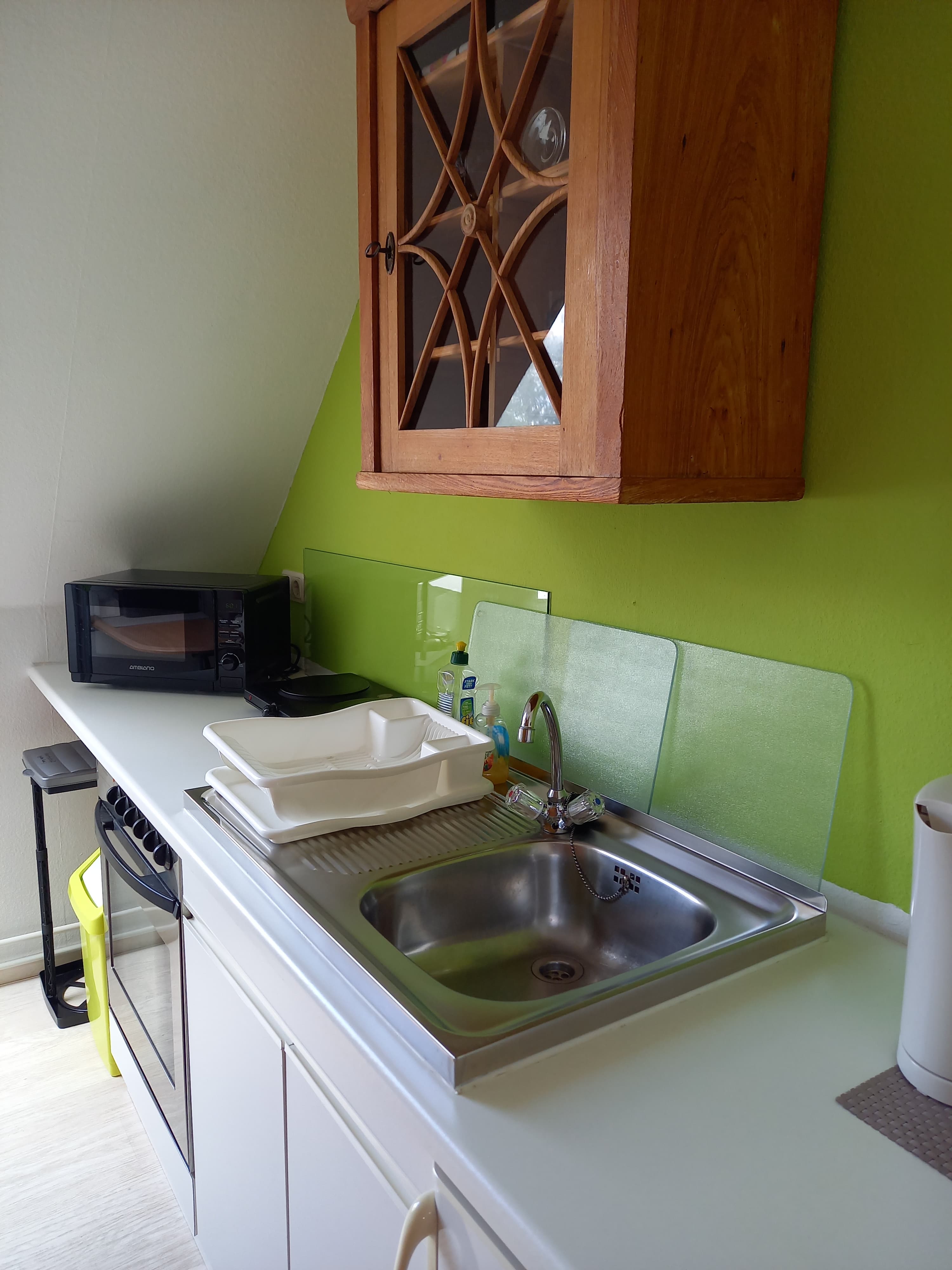 Küche in der Ferienwohnung Backebergsmühle bei Hermannsburg