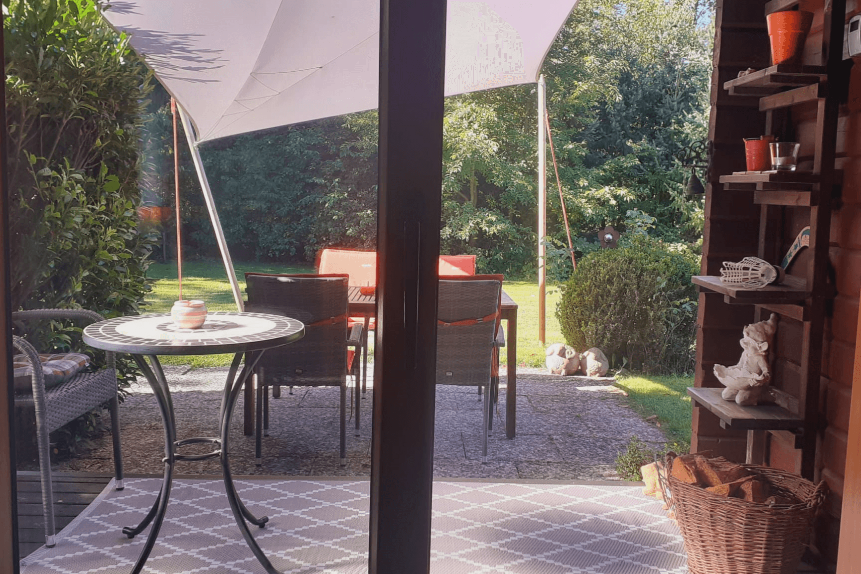 Garten Ferienhaus Holzhaus am Heidesee Müden Örtze