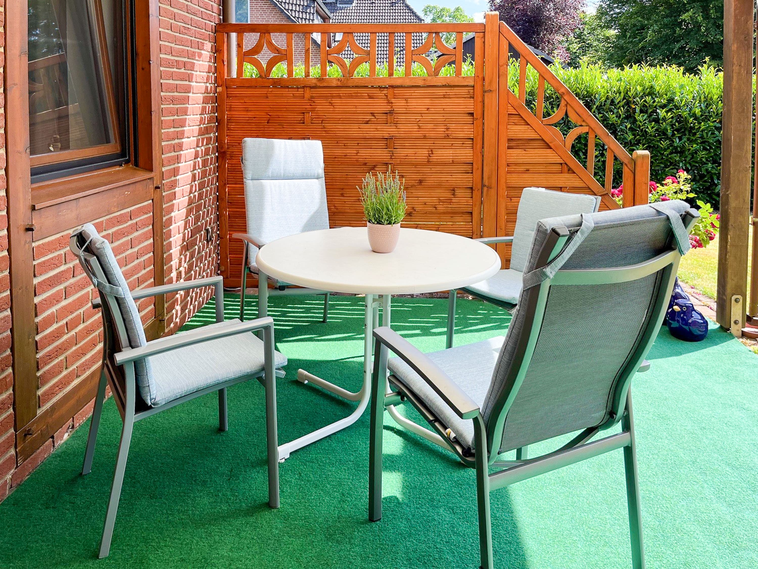 Ferienhaus LandMeer in Garlstorf Terasse