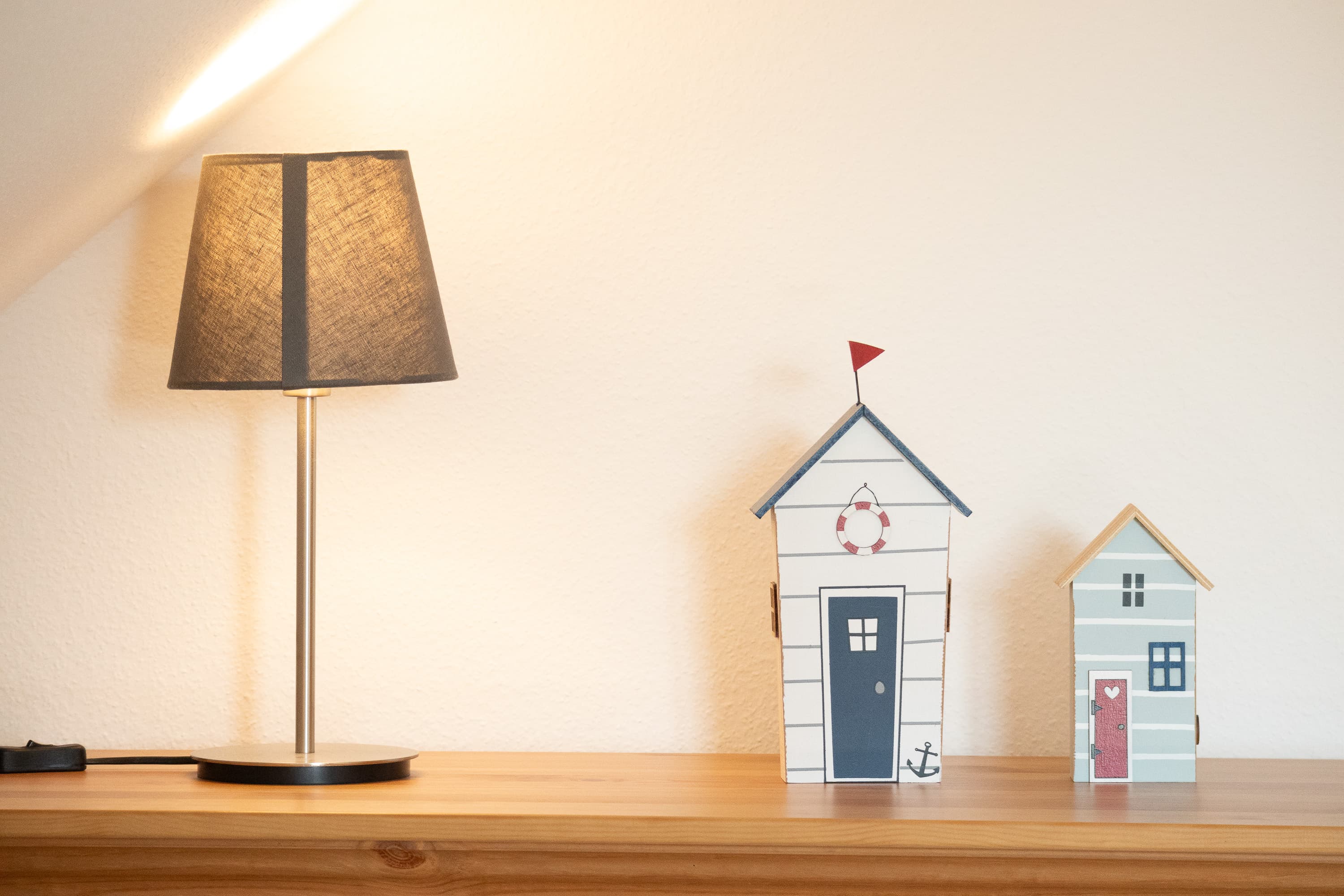 Ferienhaus LandMeer in Garlstorf Schlafzimmer Deko