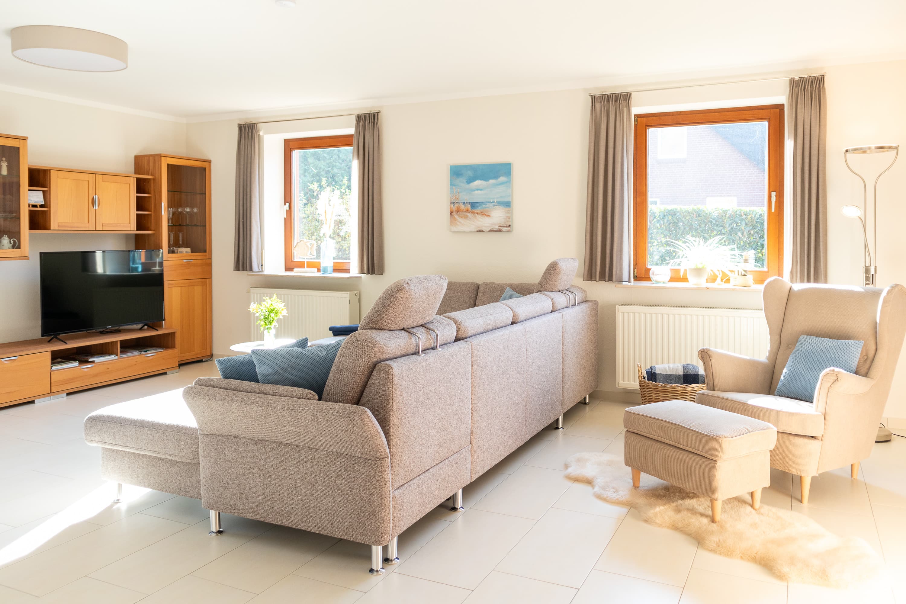 Ferienhaus LandMeer in Garlstorf Wohnzimmer