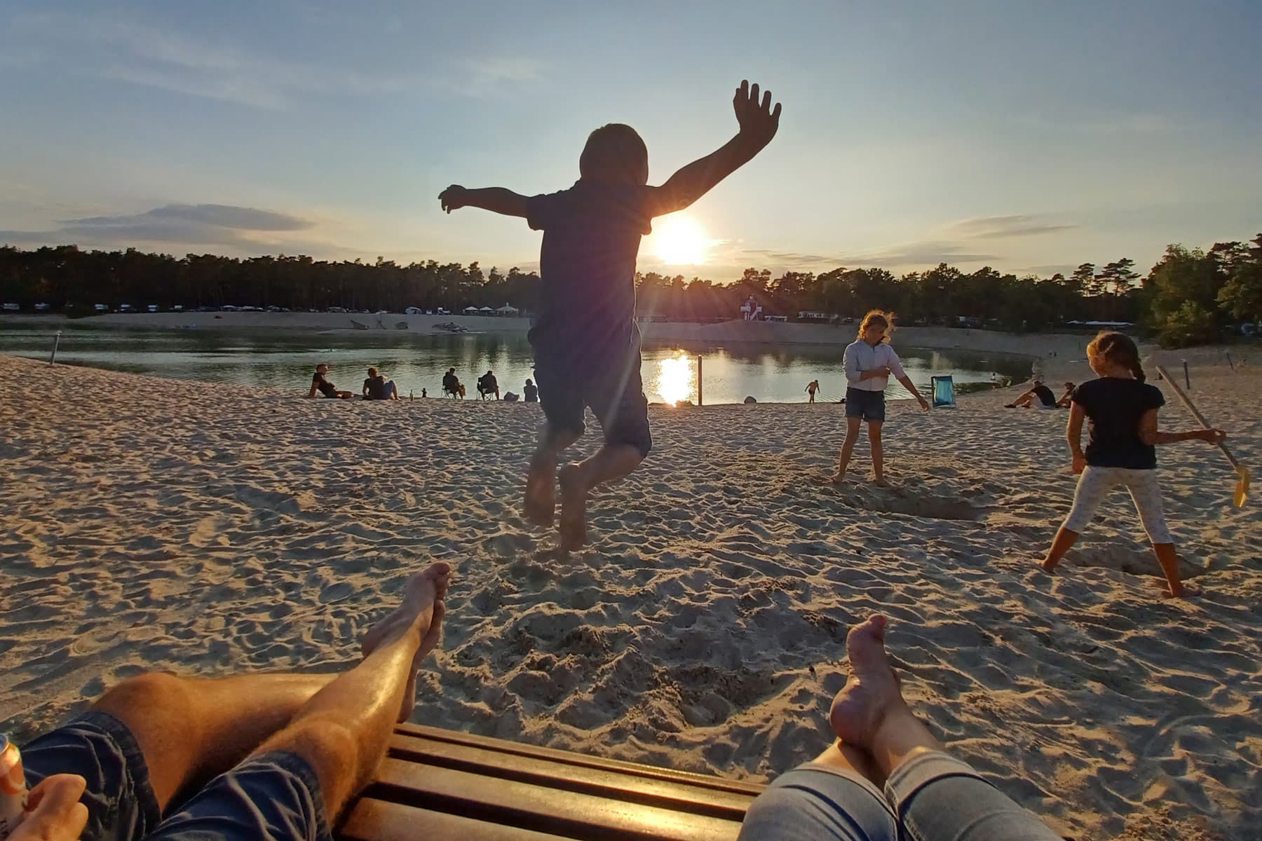 ein großer vorteil des südsee camps ist sein badesee