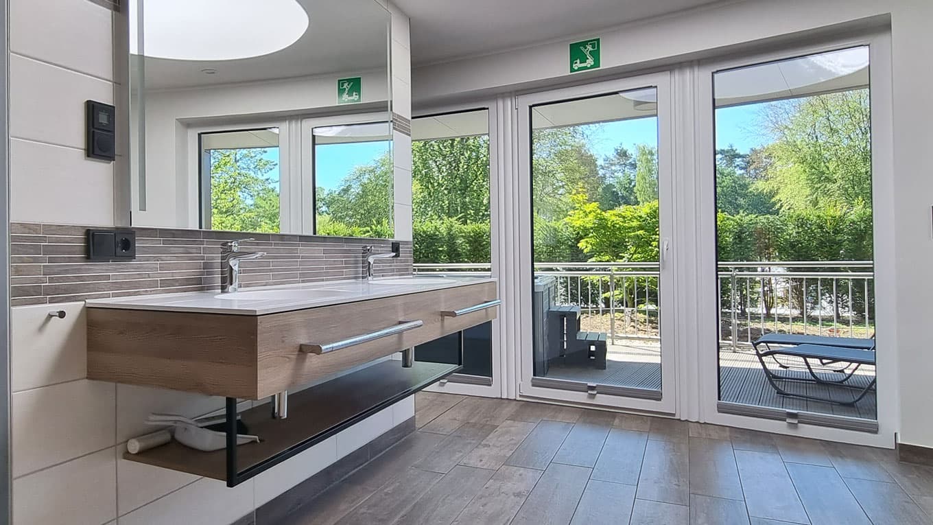 für die dauer des aufenthalts im südsee camp kann man ein festes badezimmer mieter