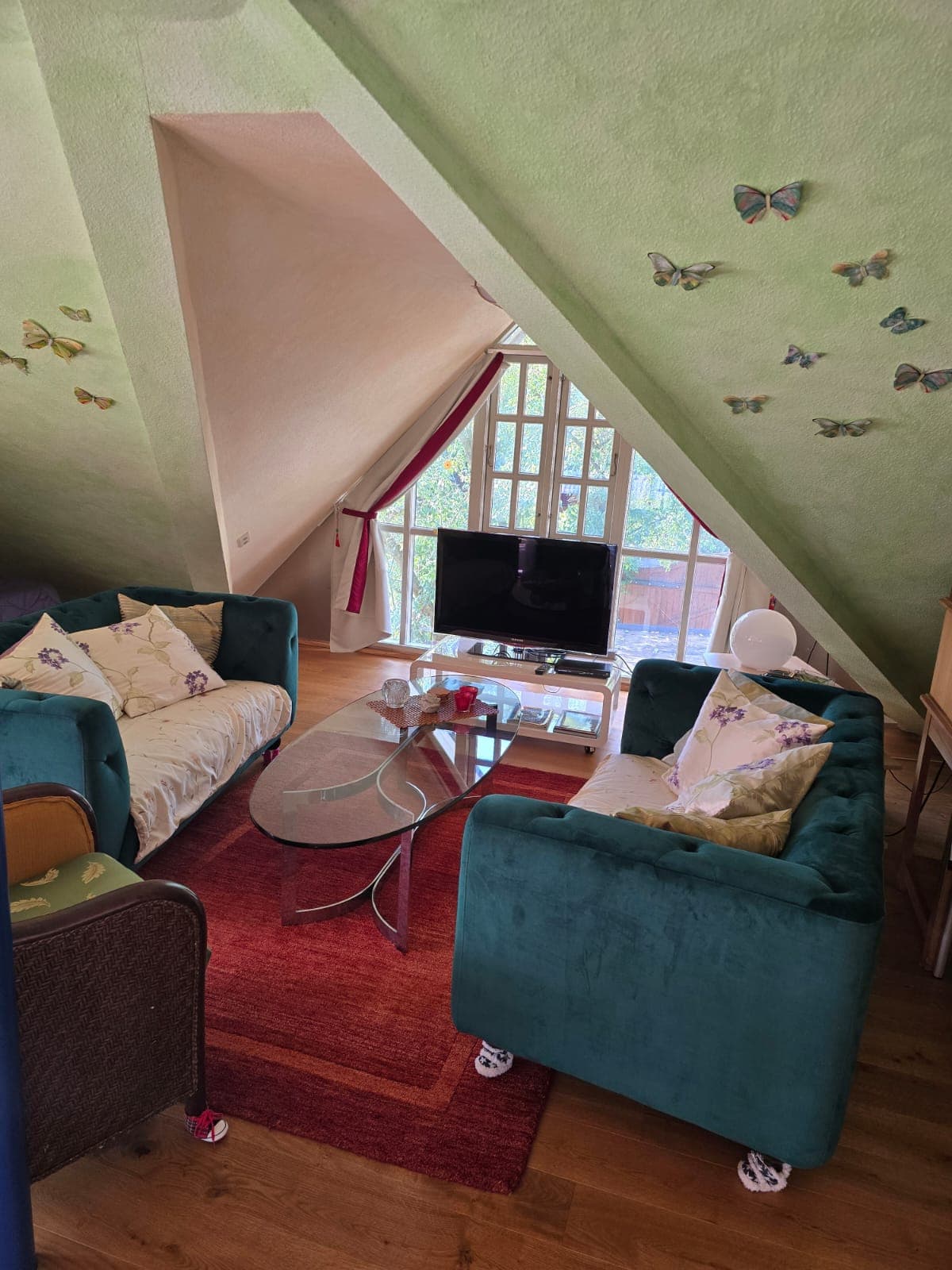 Wohnzimmer in der Ferienwohnung Fischer Bröckel