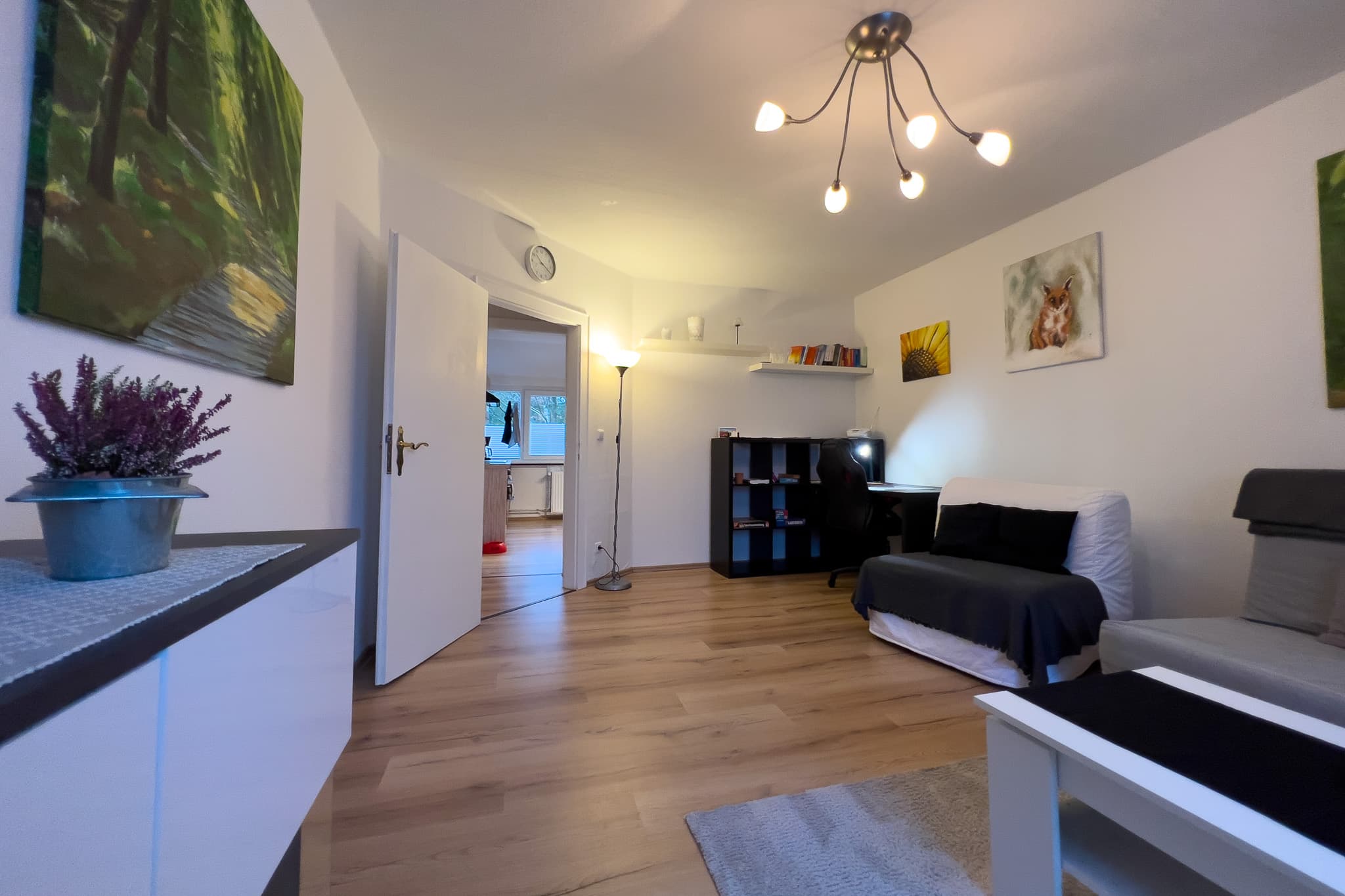 Wohnzimmer in der Ferienwohnung Rode in Müden