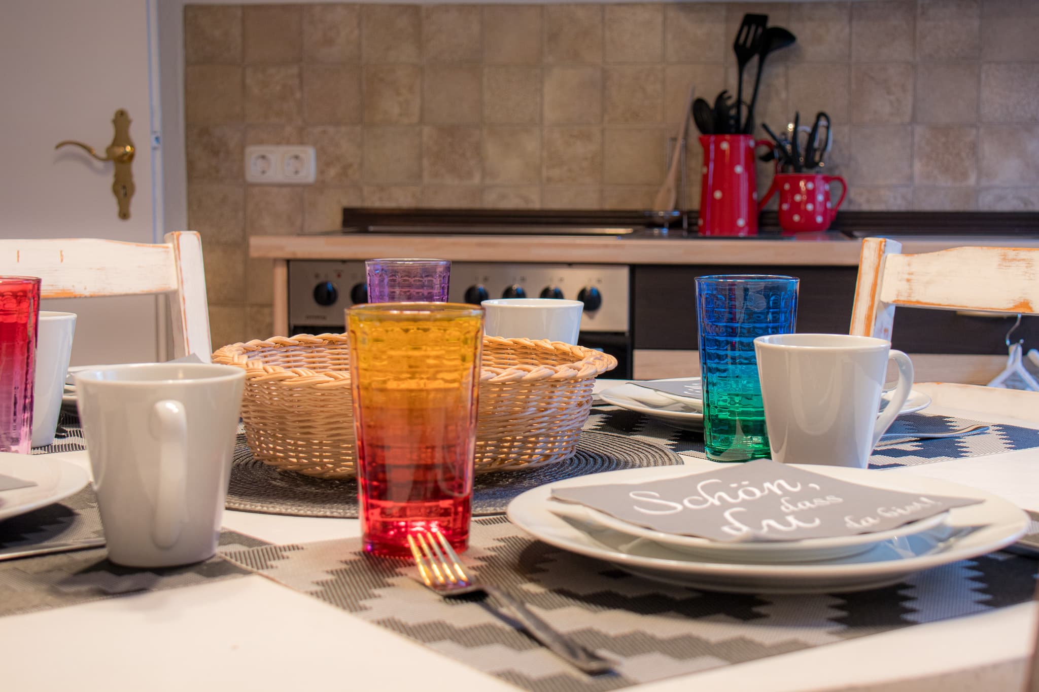 Mueden Ferienwohnung Rode Frühstückstisch