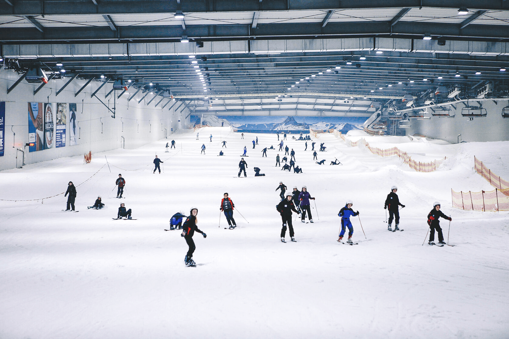 Ski fahren in der skihalle snow world bispingen an der a7