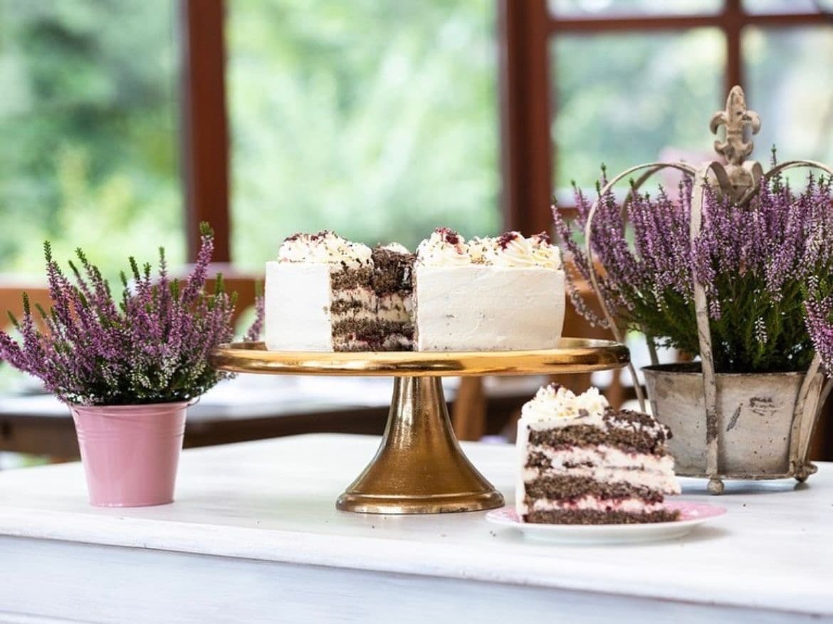 Buchweizentorte im Café am Dorfteich Schneverdingen