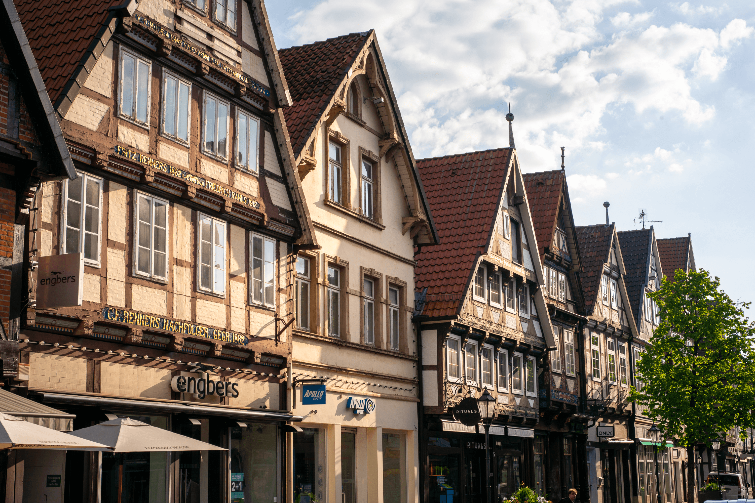 Die Innenstadt von Celle im Frühling