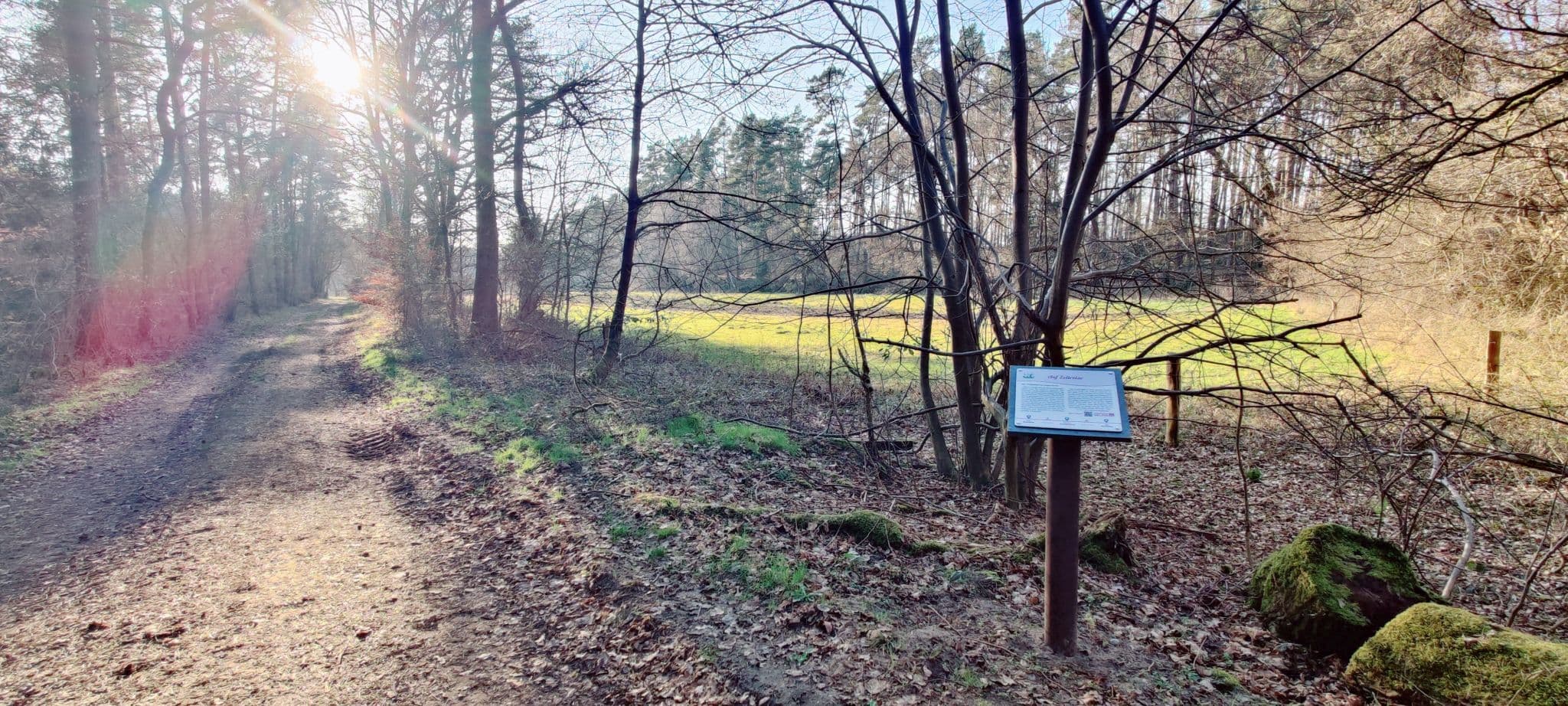 Infotafel am Waldweg nahe Sirachsberg bei Bad Bevensen
