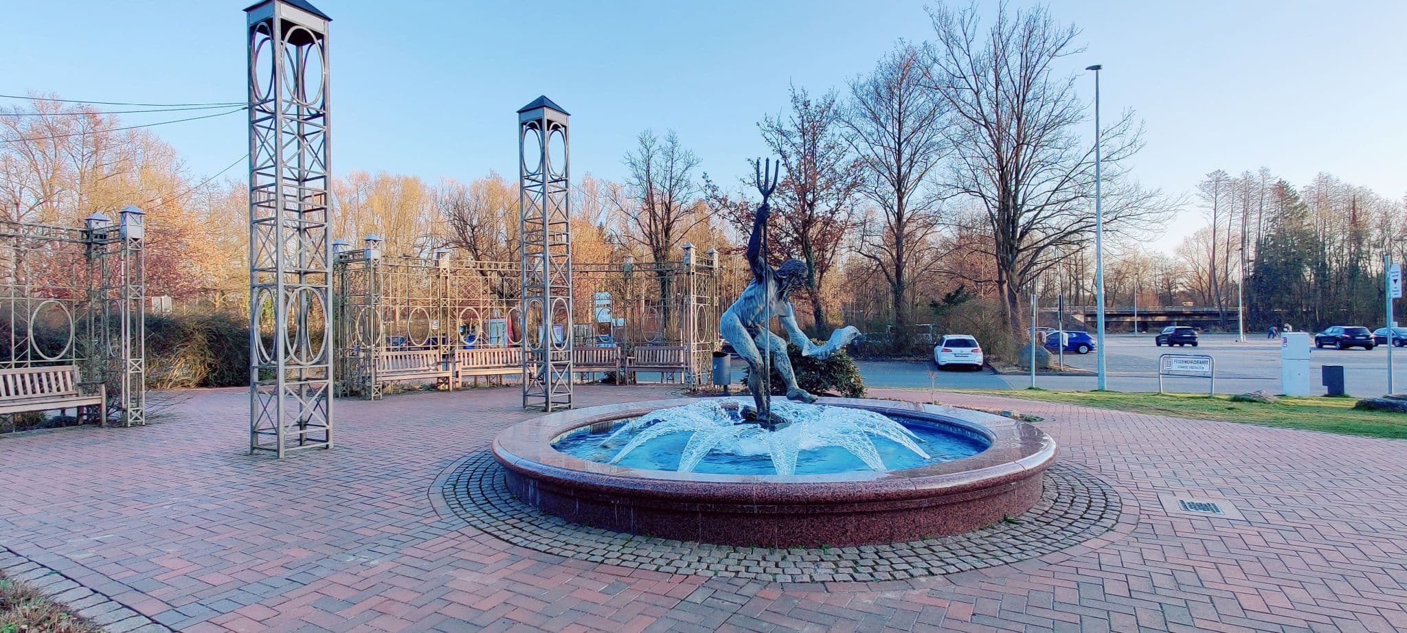 Neptunbrunnen im Kurpark von Bad Bevensen