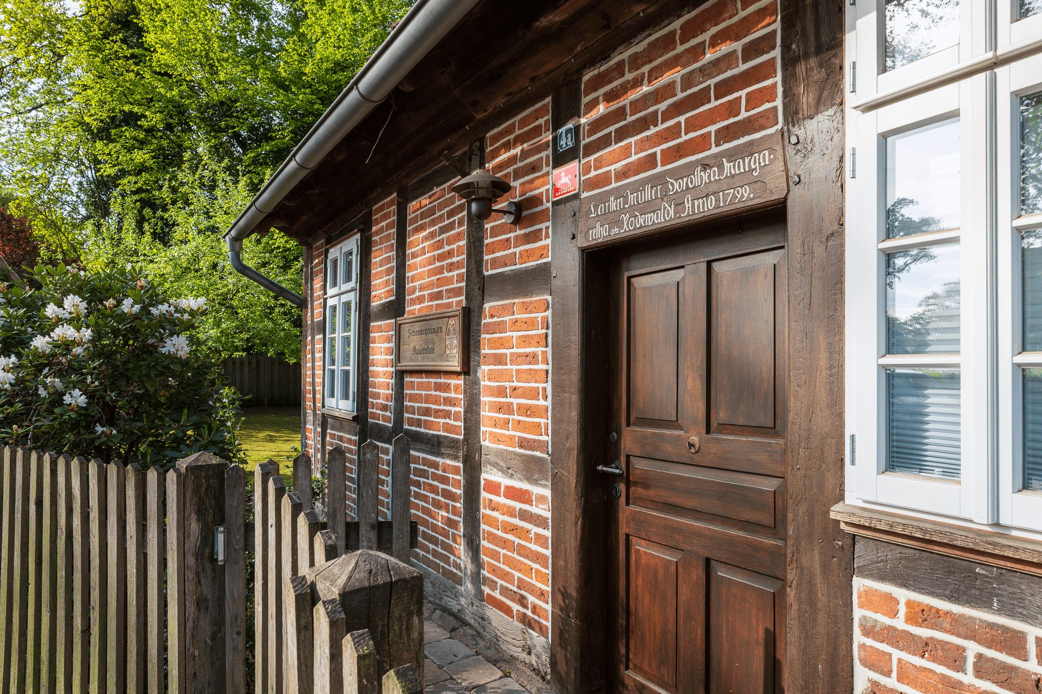 Eingang zur Ferienwohnung Kaminzimmer in Müden