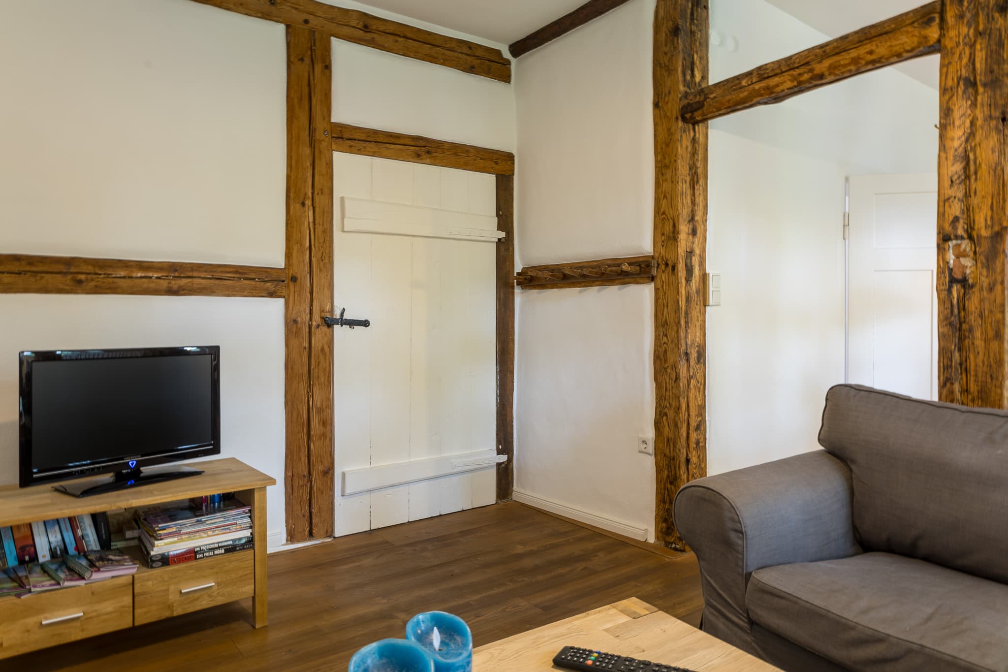 Wohnzimmer in der Ferienwohnung Ponywiese in Müden