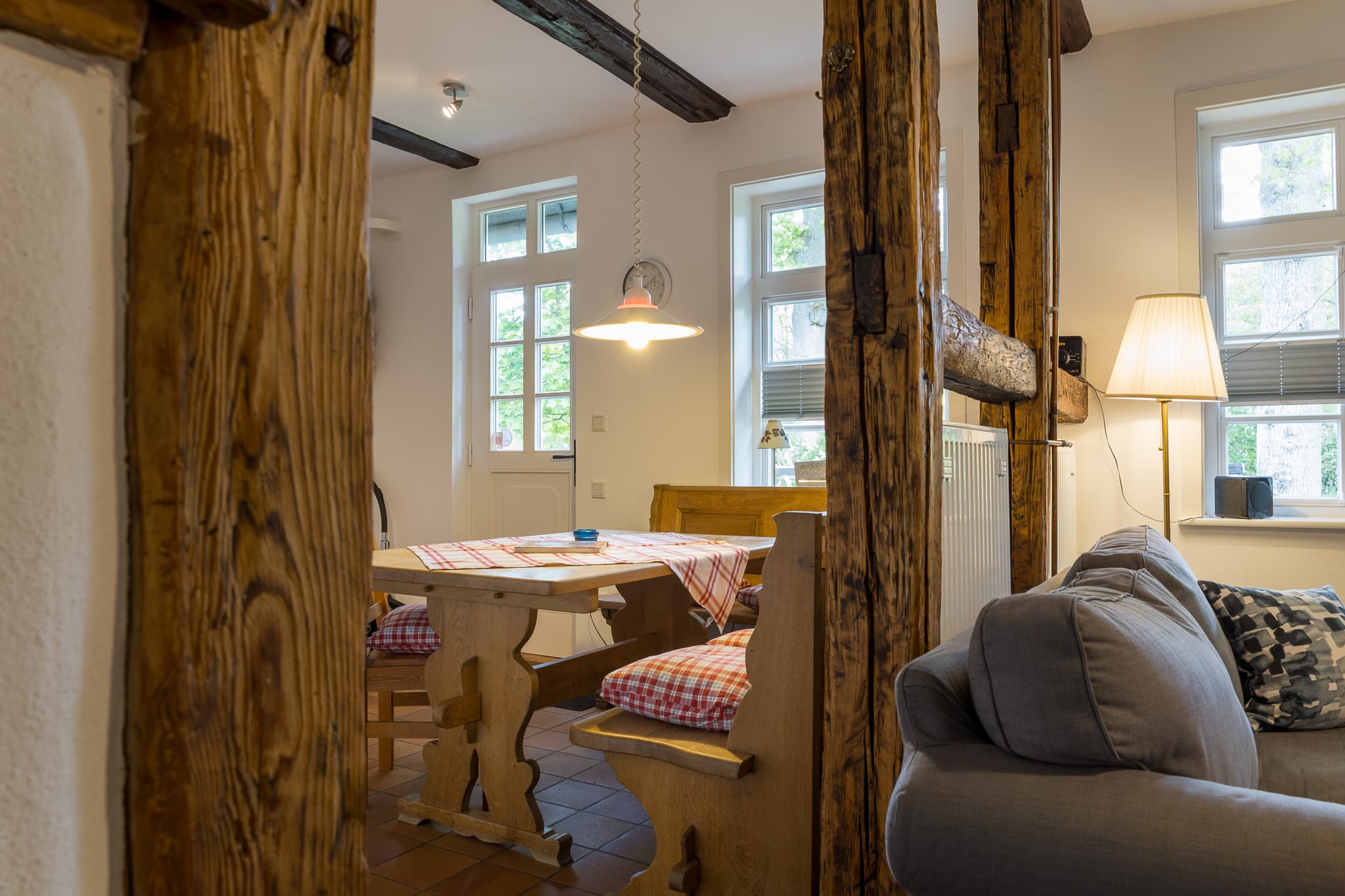 Wohnbereich in der Ferienwohnung Ponywiese in Müden