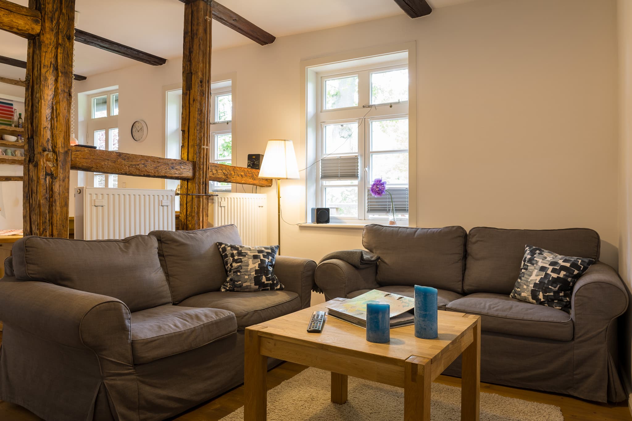 Wohnzimmer in der Ferienwohnung Ponywiese in Müden