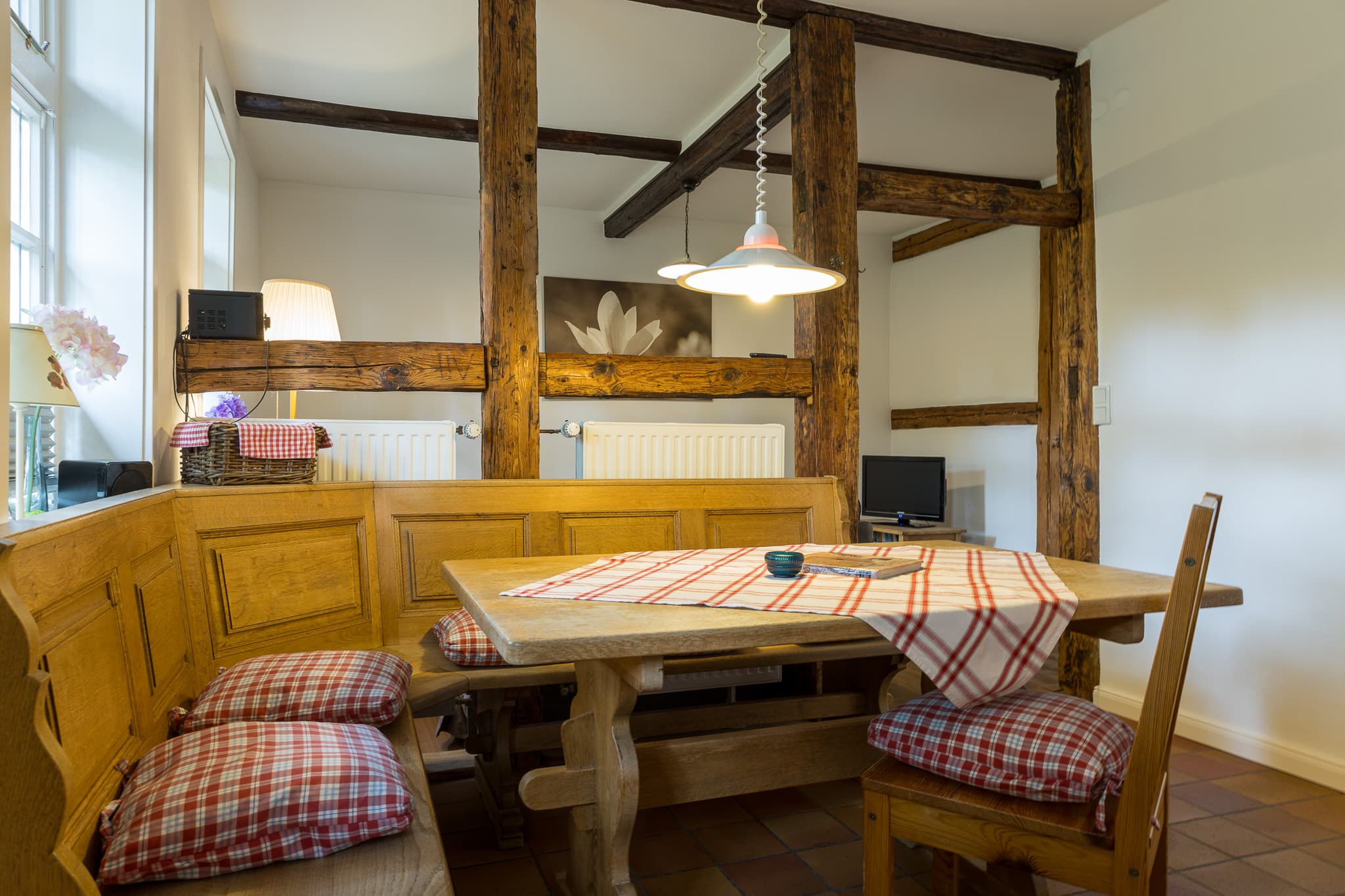 Essbereich in der Ferienwohnung Ponywiese in Müden