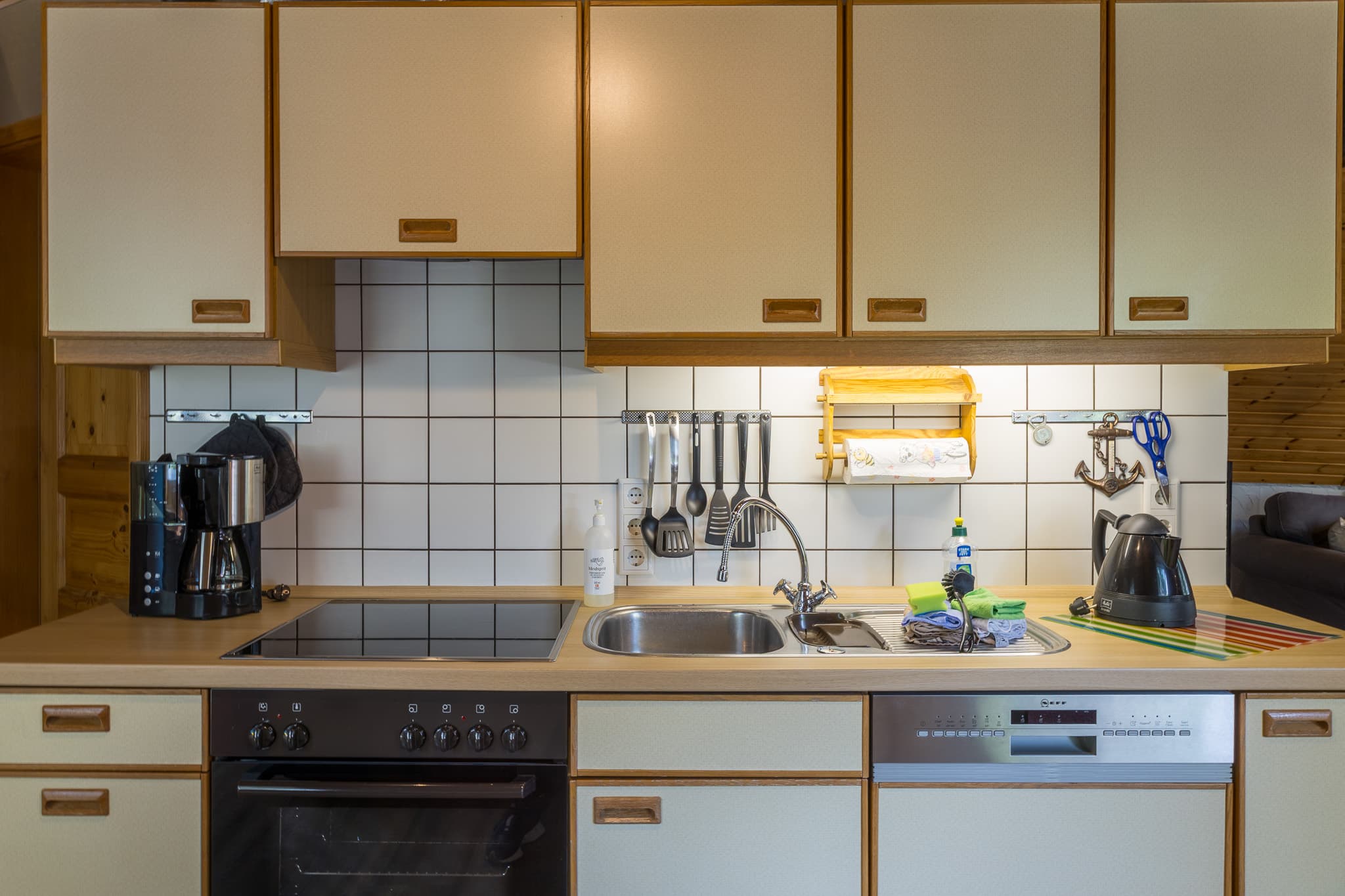 Küche in der Ferienwohnung Heuboden in Müden