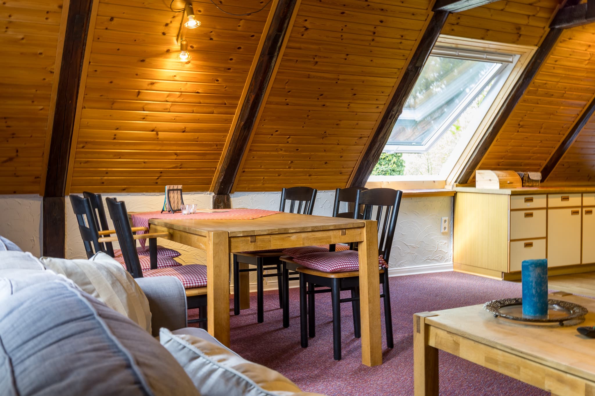 Essbereich in der Ferienwohnung Heuboden in Müden