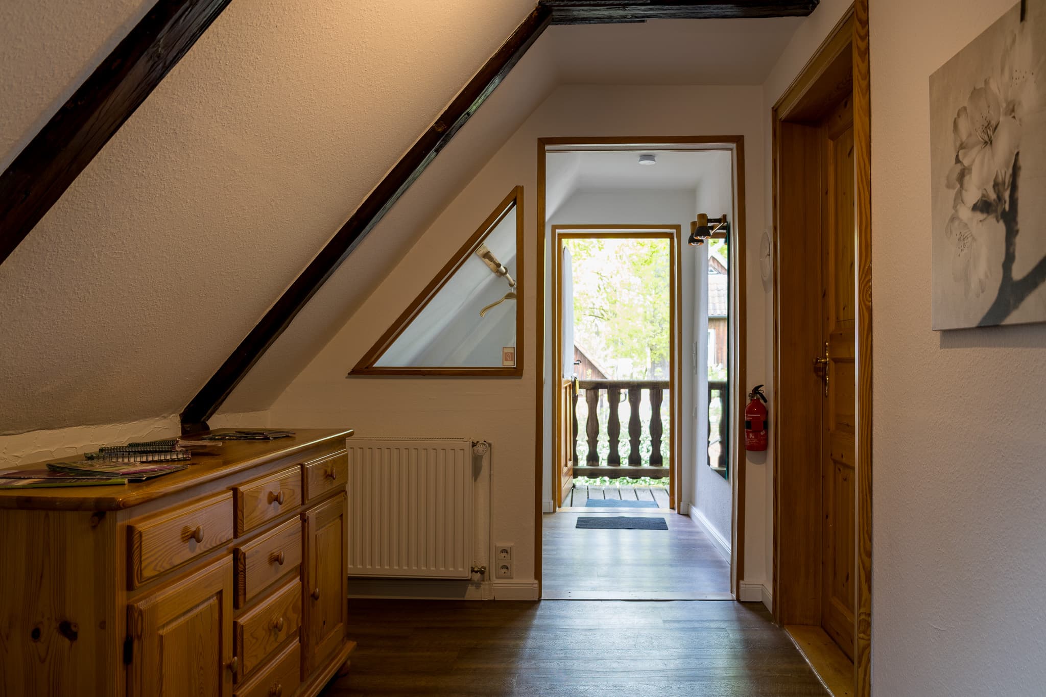 Im Flur der Ferienwohnung Heuboden in Müden