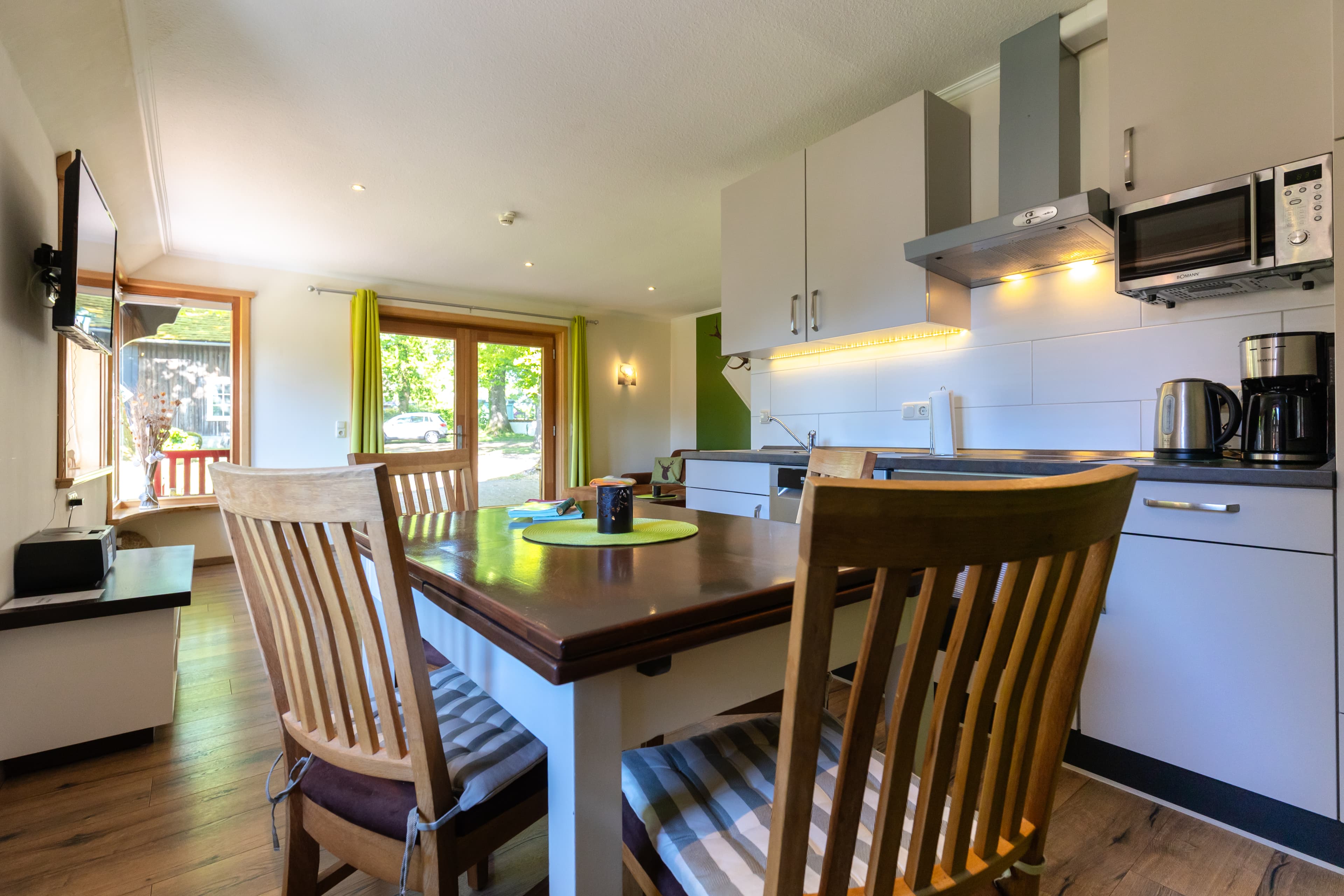 Essbereich in dem Ferienhaus auf Hof Ehlers bei Bergen