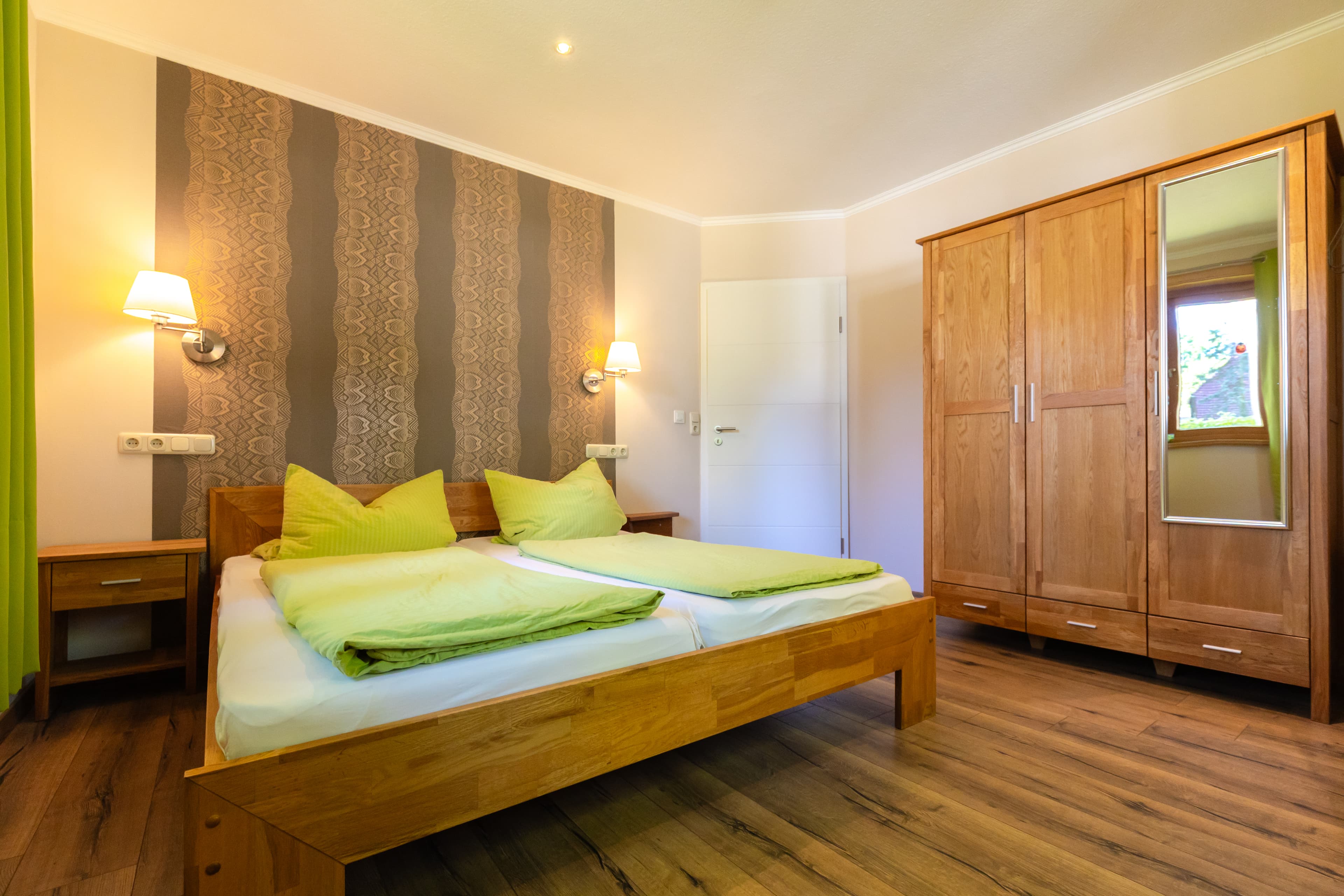 Doppelzimmer in dem Ferienhaus auf Hof Ehlers bei Bergen