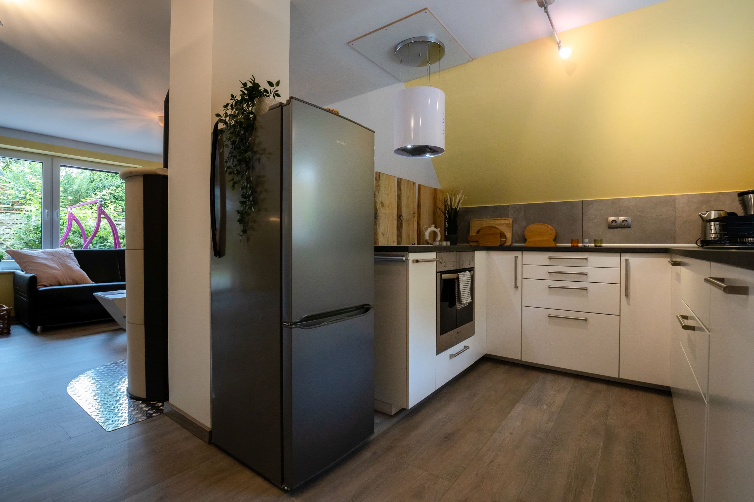 Küche in dem Ferienhaus am See bei Hermannsburg