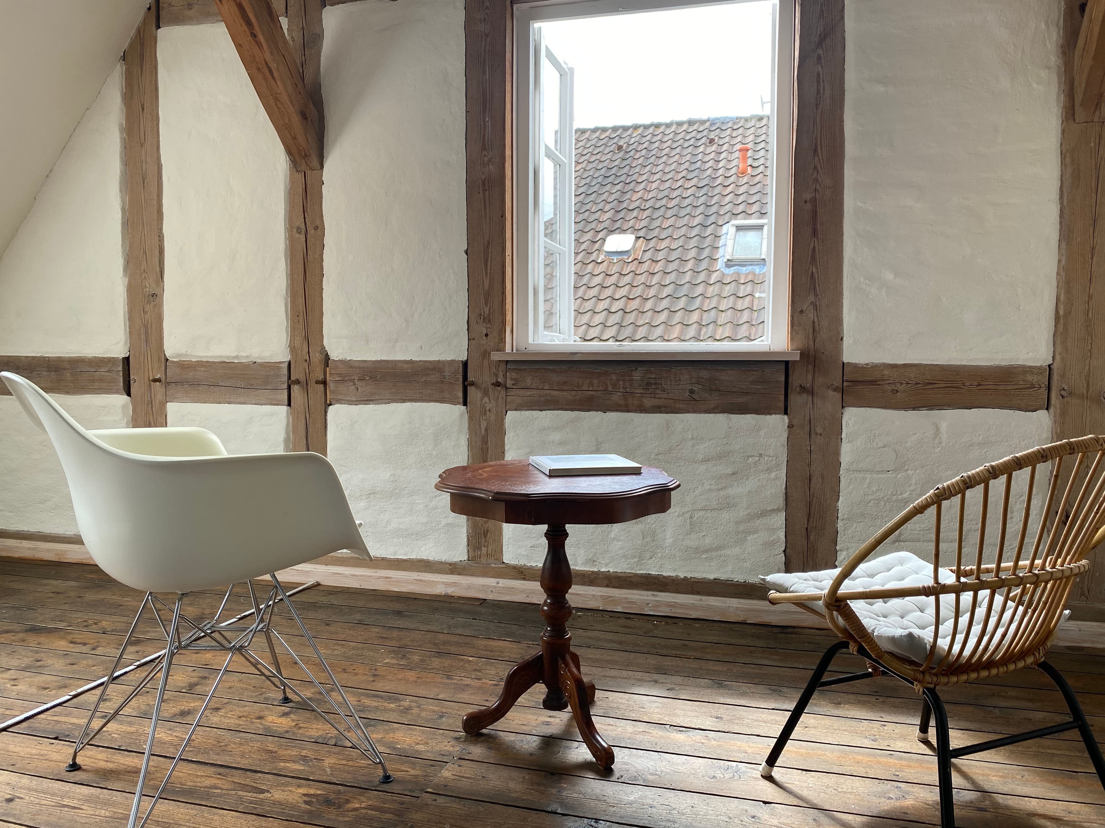 Wohnbereich in der Ferienwohnung Otto Haesler in Hermannsburg