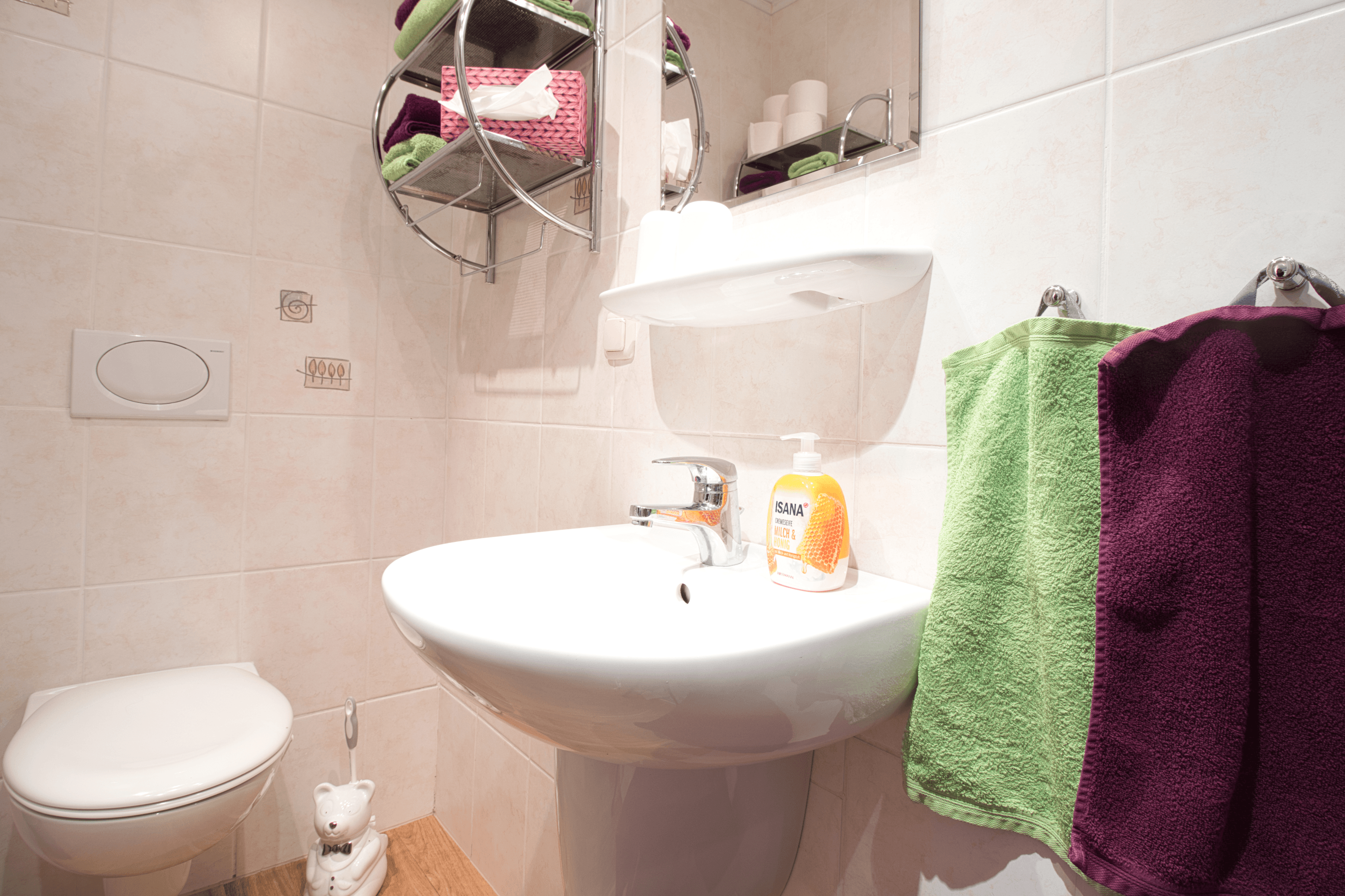 Badezimmer in der Ferienwohnung Adelheid Winkelmann in Hermannsburg