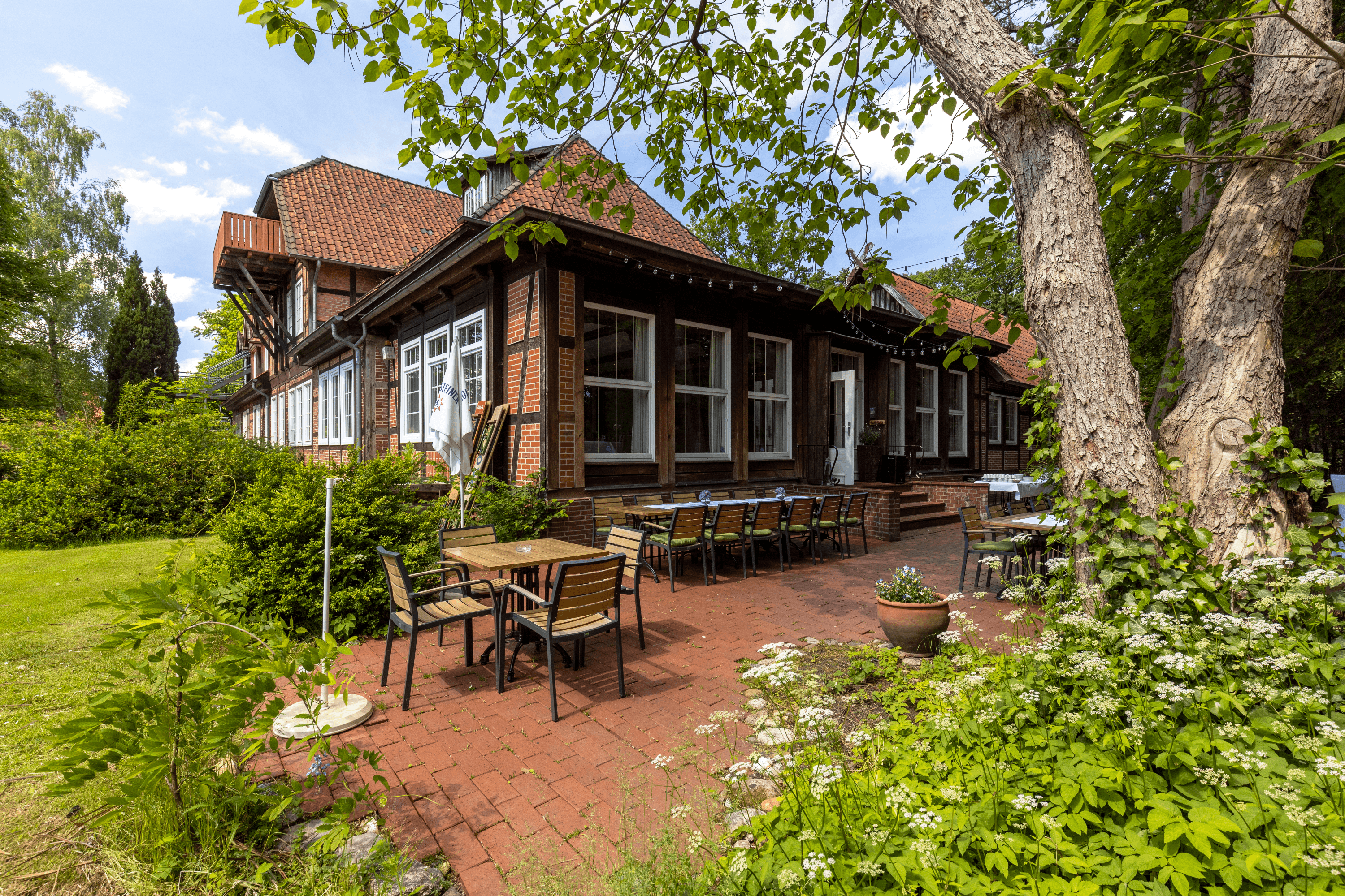 Terrasse vom Gutshof im Oertzetal in Oldendorf bei Hermannsburg