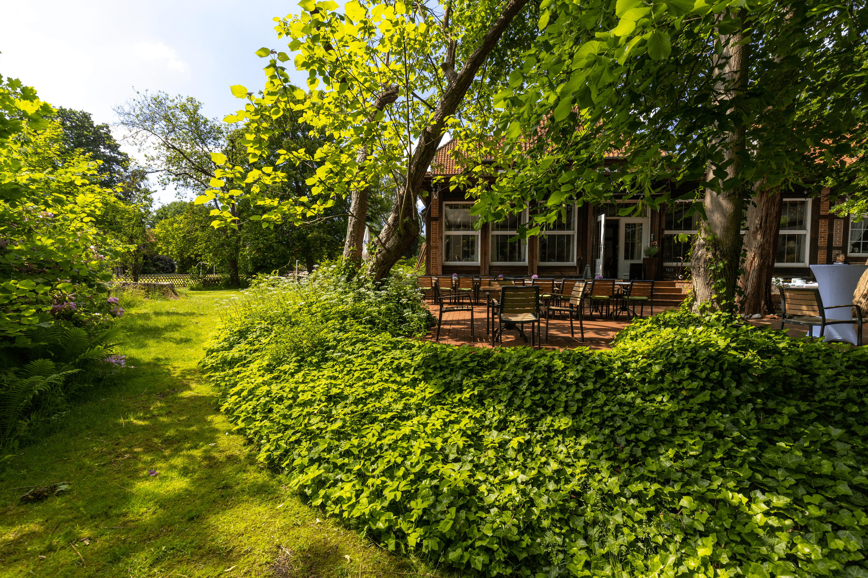 Terrasse vom Gutshof im Oertzetal in Oldendorf bei Hermannsburg