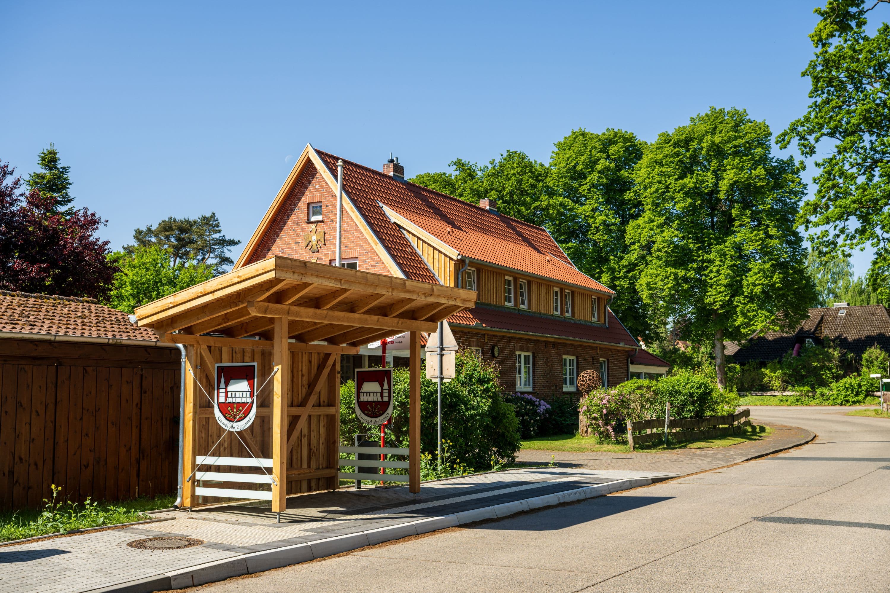 Bushaltestelle in Döhle in der Lüneburger Heide